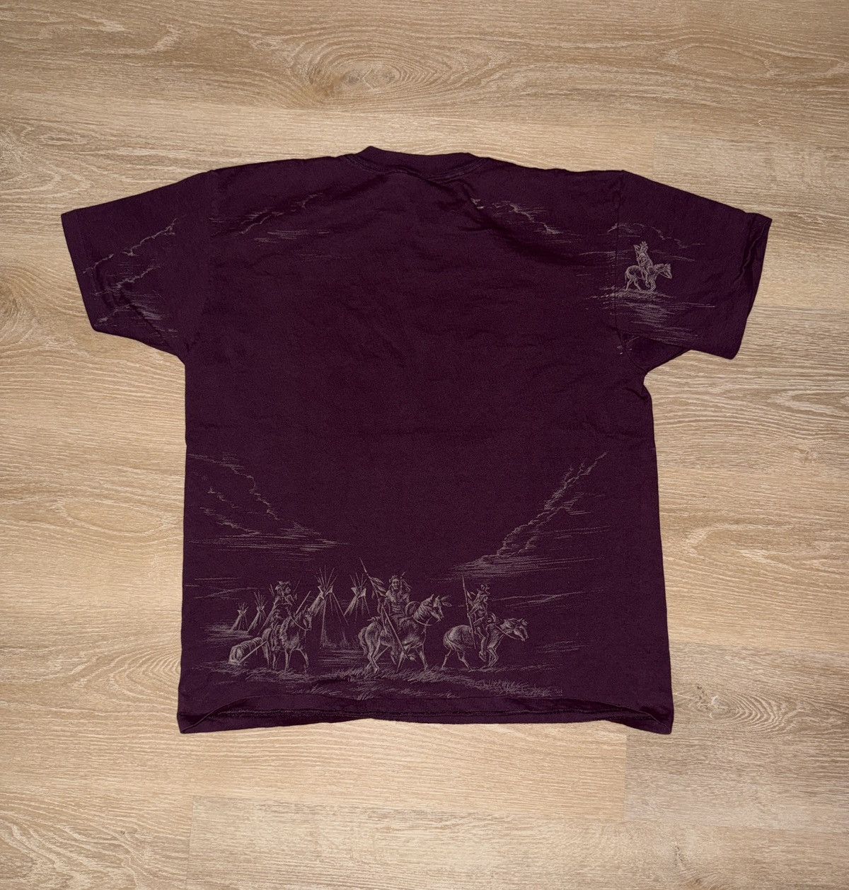 Other Vintage 90’s Native American Wolves AOP 3D Emblem T-Shirt Size US XL / EU 56 / 4 - 2 Thumbnail