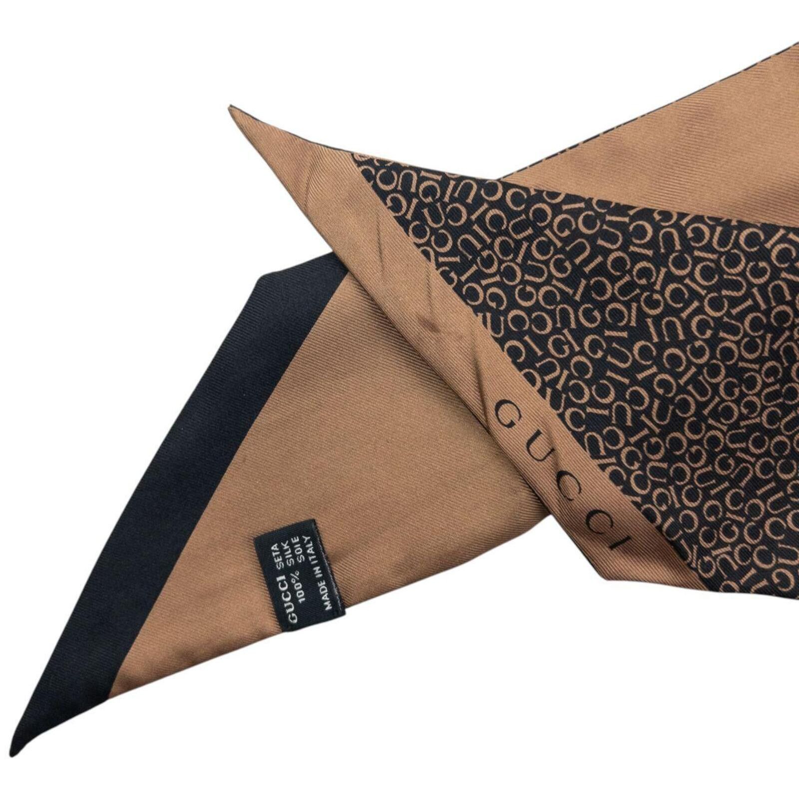 Gucci Vintage 2000s Gucci Monogram Silk Neck Scarf Size ONE SIZE - 6 Thumbnail