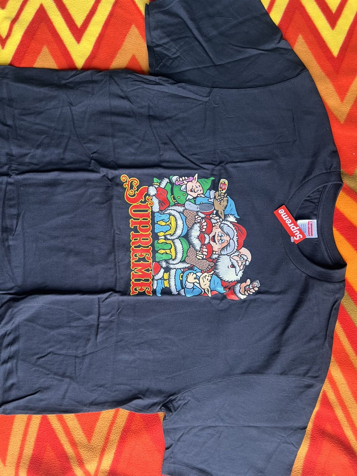 Supreme XL - Supreme Naughty Tee black santa tshirt Dwarfs holiday Size US XL / EU 56 / 4 - 11 Thumbnail