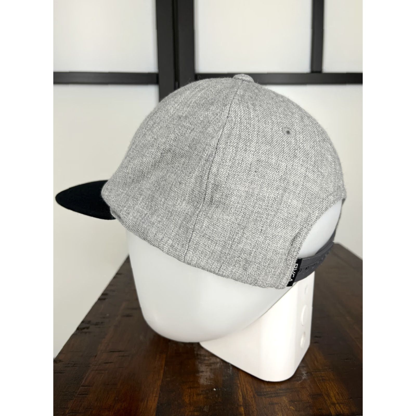RVCA RVCA Hat Cap Snap Back Adult One Size Gray Embroidered Skate Wool Blend Size ONE SIZE - 5 Thumbnail