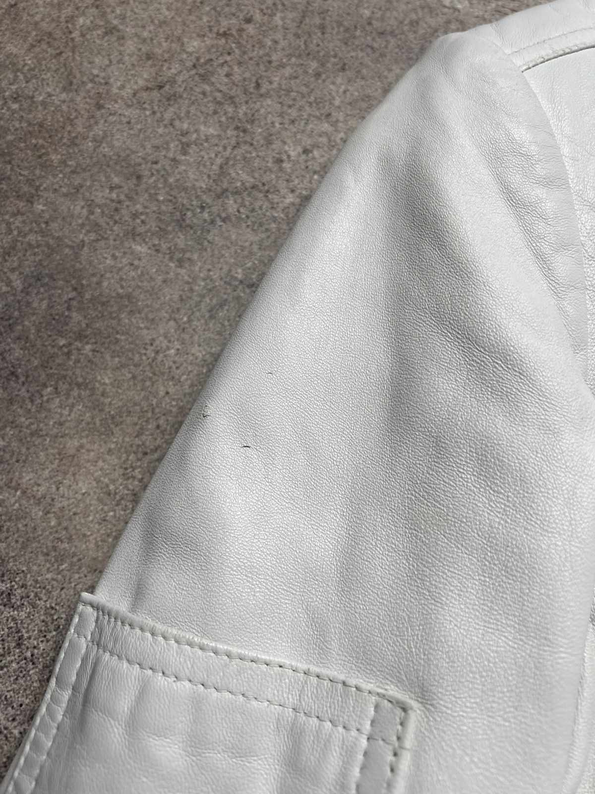 Leather × Vintage Vintage multi pocket leather white jacket like helmut Size S / US 4 / IT 40 - 9 Thumbnail