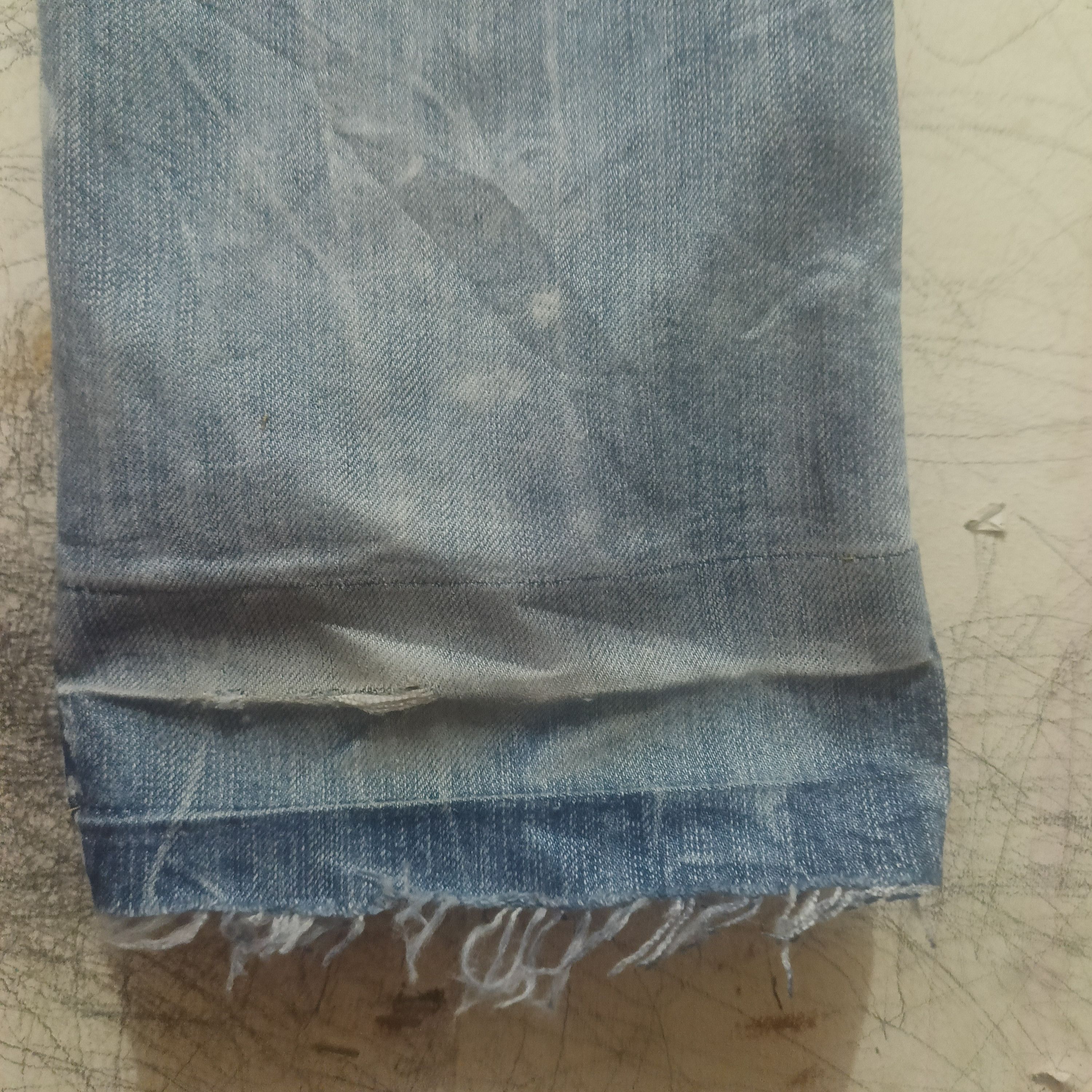 Karakuri Tamashii Japan Jizo Bosatsu Distressed Thrashed Jeans Karakuri style Size US 31 - 23 Thumbnail
