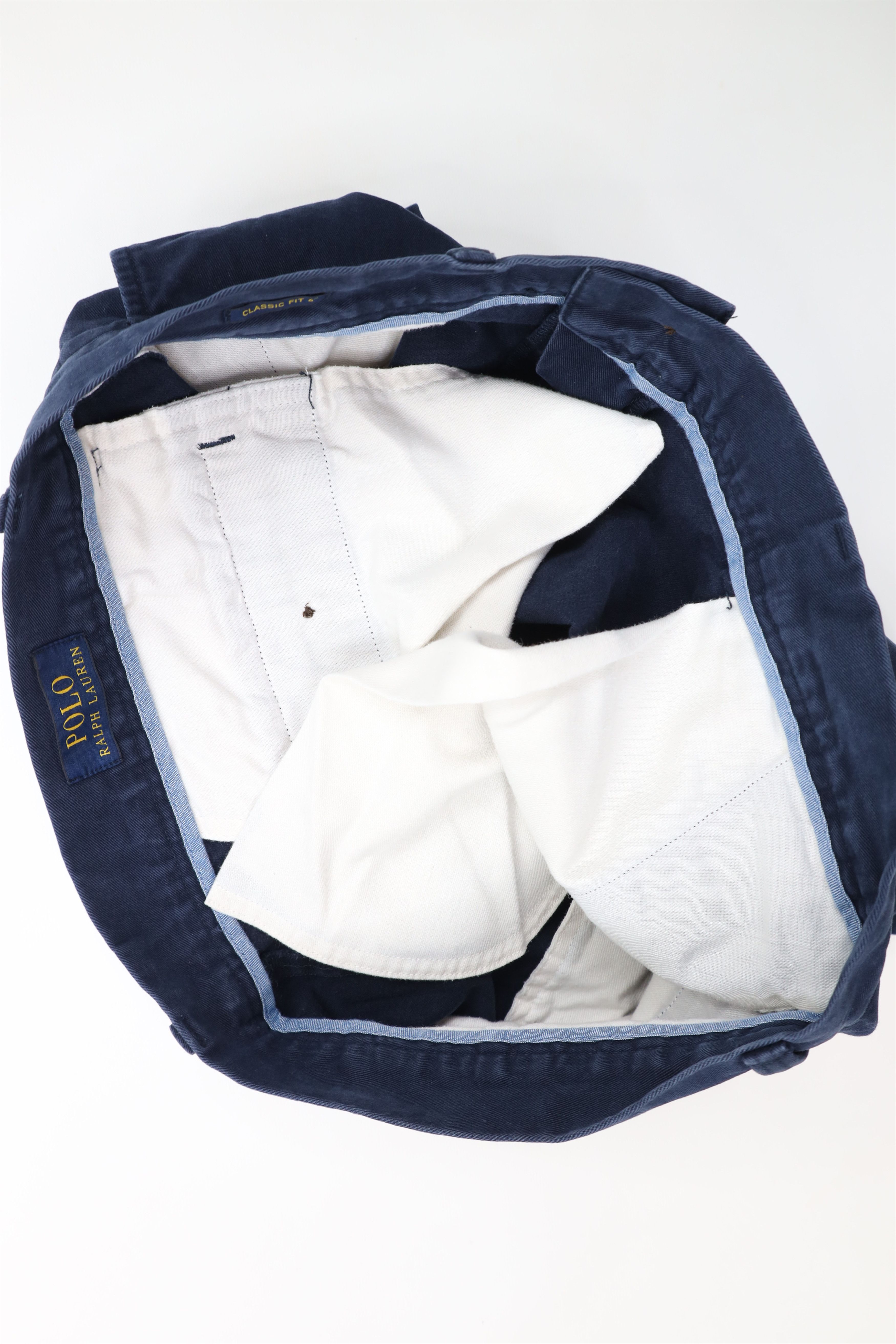 Ralph Lauren Vintage Ralph Lauren Above Knee Chino Shorts Navy Cotton Size US 34 / EU 50 - 9 Thumbnail