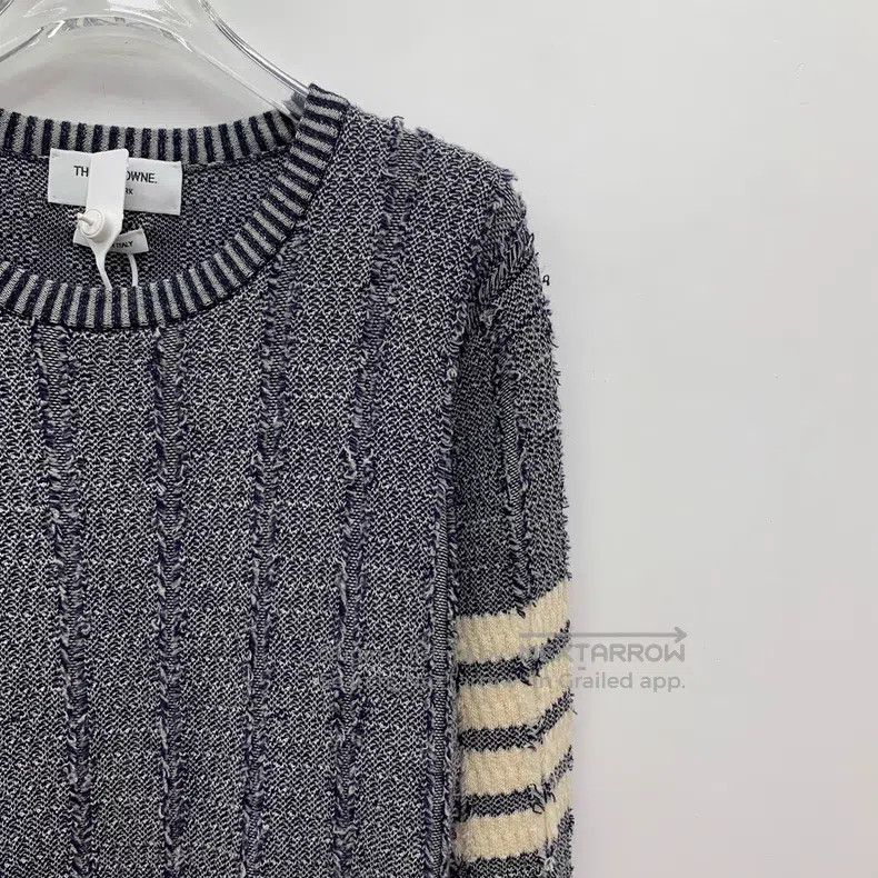 Thom Browne Thom Browne Round Neck Long Sleeve Knit Top Size US XS / EU 42 / 0 - 3 Thumbnail