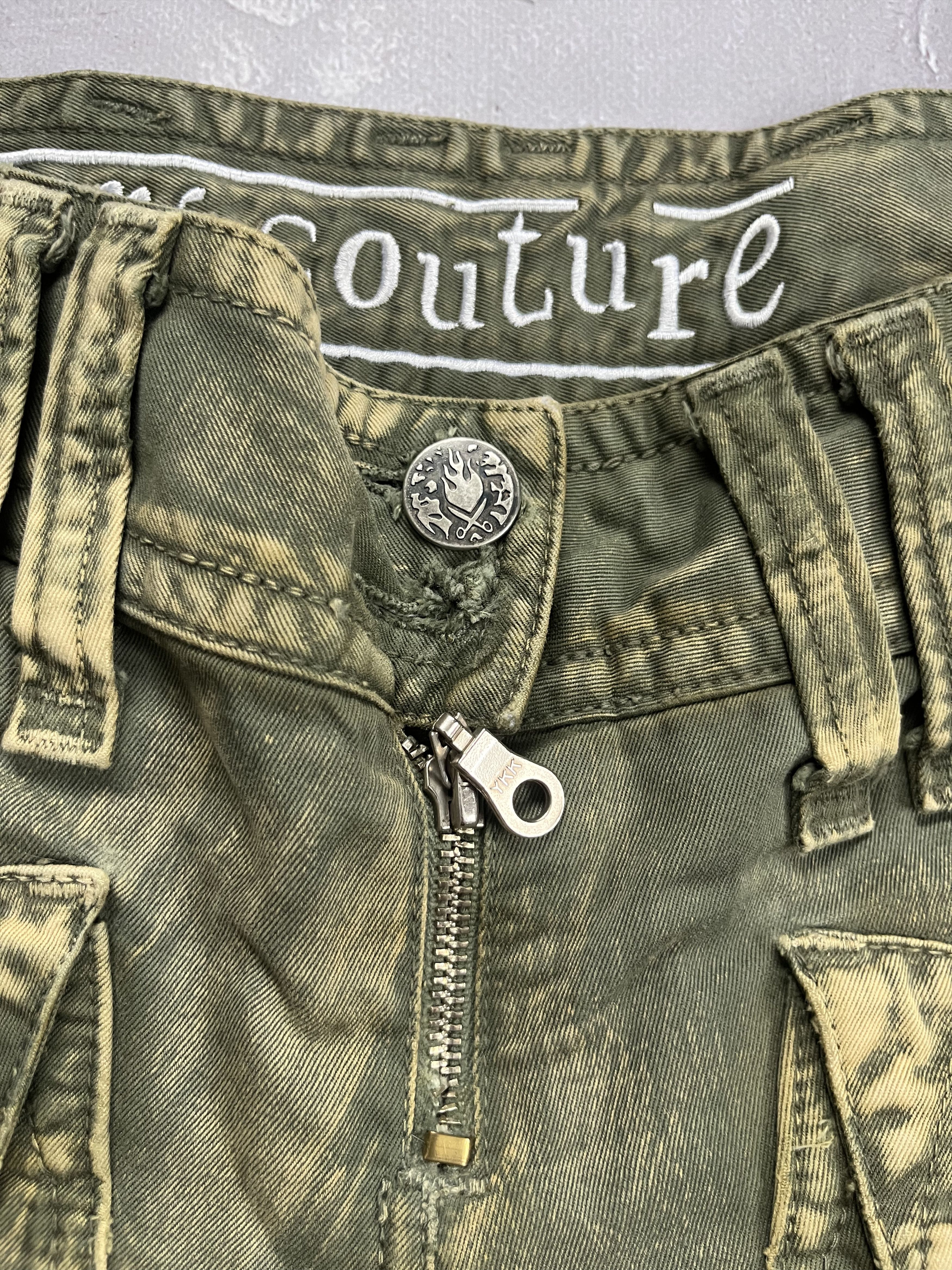 Vintage Surf Couture Cargo Pants Y2K Parachute Tactical Baggy Size 28" / US 6 / IT 42 - 7 Thumbnail