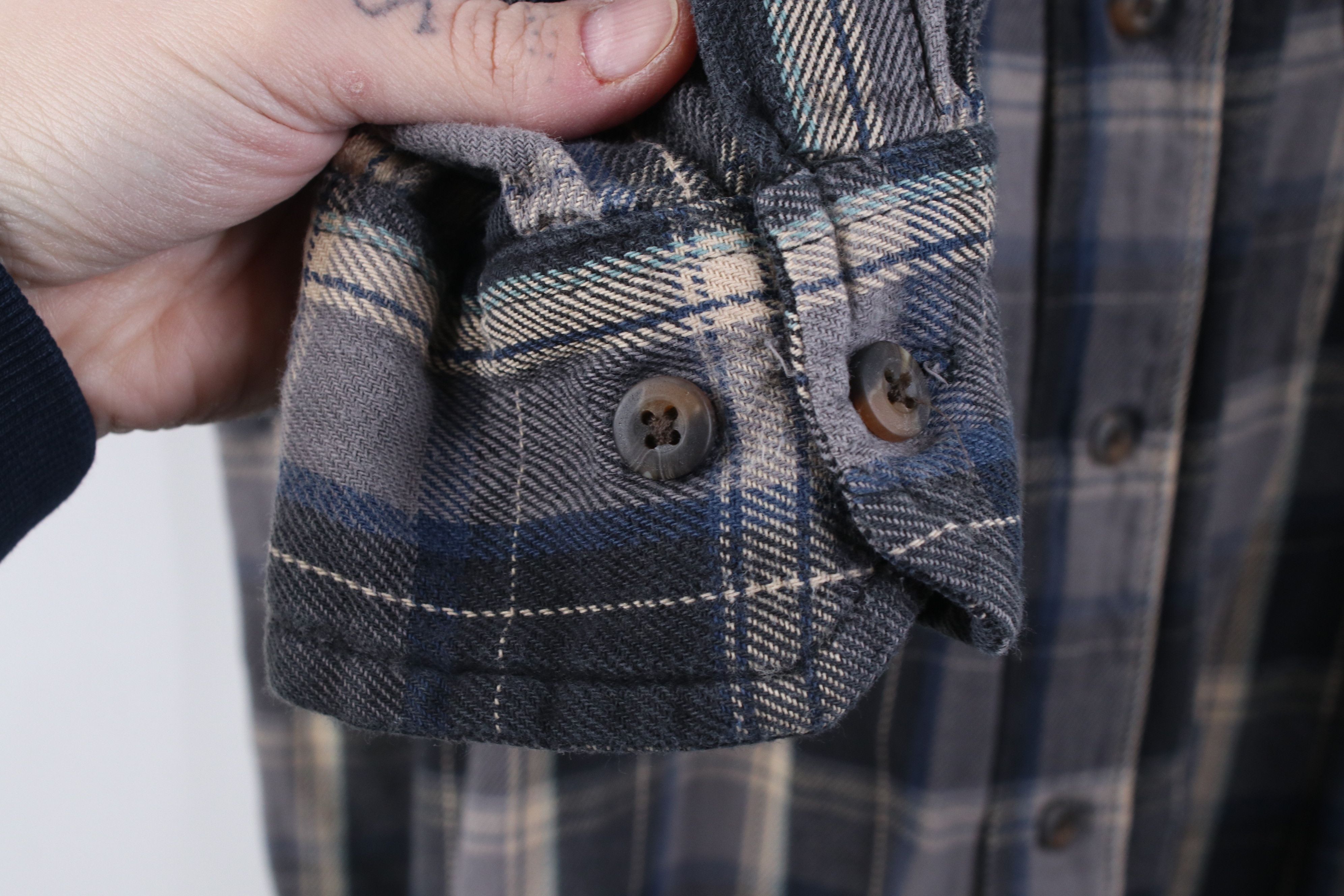 Vintage Vintage 90s Y2K Streetwear Heavy Flannel Button Shirt Plaid Size US L / EU 52-54 / 3 - 8 Thumbnail