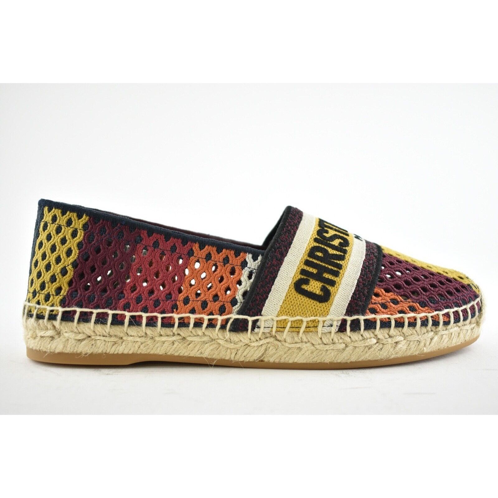 Dior Granville Stripe Mesh Cotton Logo Embroidered