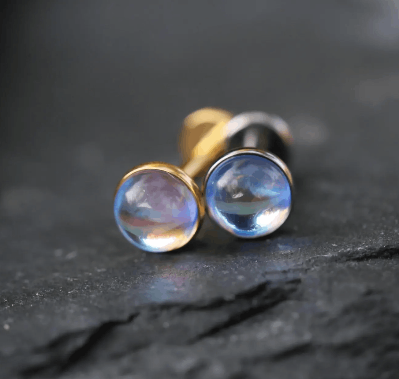 Other Titanium Moonstone Push Pin Labret Stud Earring Size ONE SIZE - 5 Thumbnail