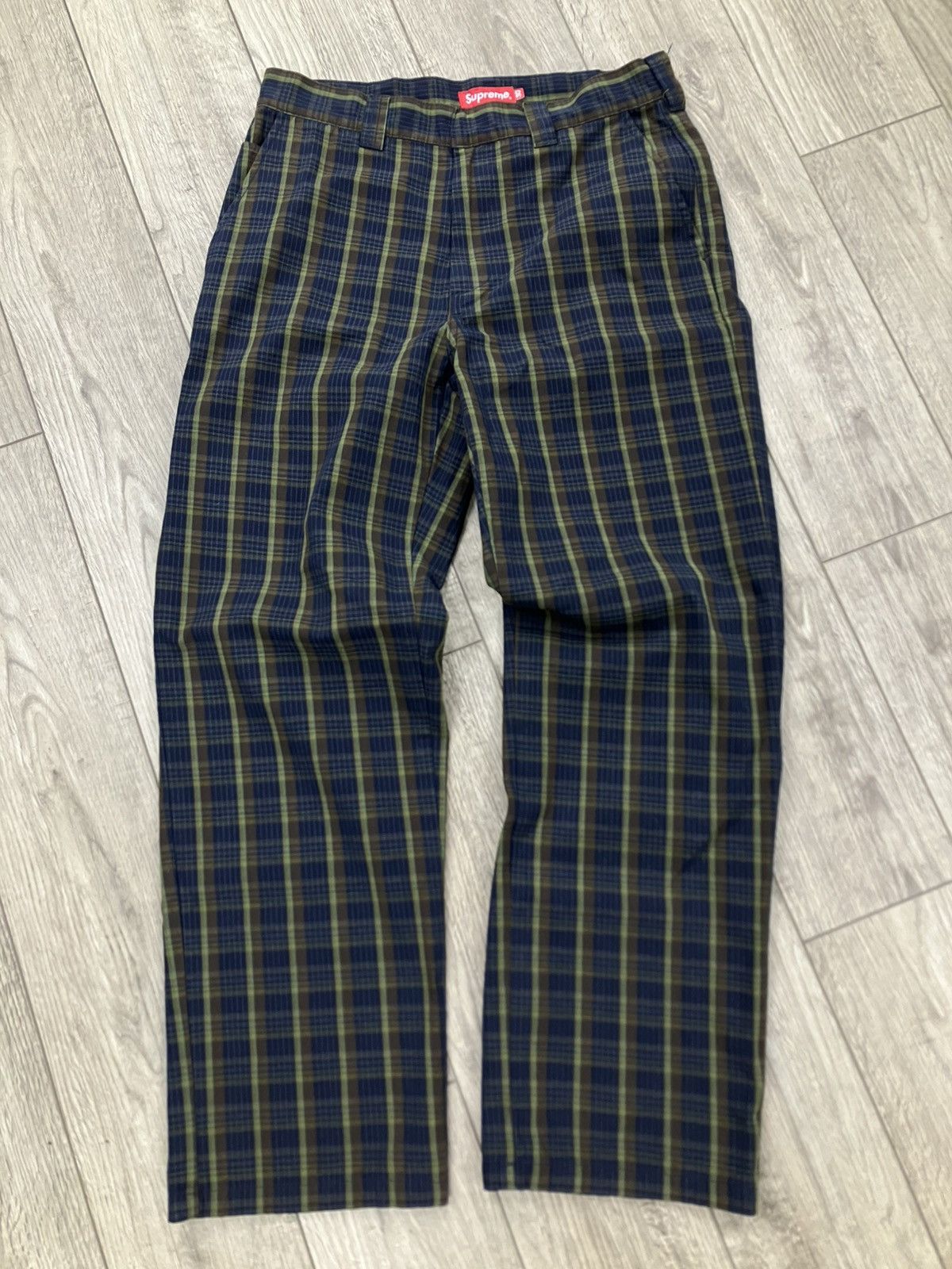 パンツ Supreme Work Pant navy plaidW30 2023SS Supreme 30-Supreme Plaid/Navy Work Pants | Grailed