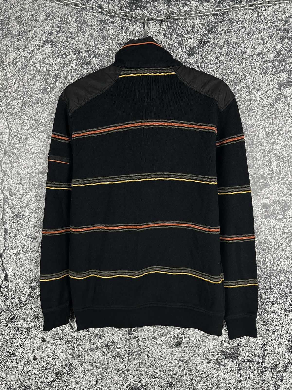 Carlo Colucci Men’s Carlo Colucci 1/4 Zip Sweatshirt Striped Pullover M-L Size US L / EU 52-54 / 3 - 8 Thumbnail