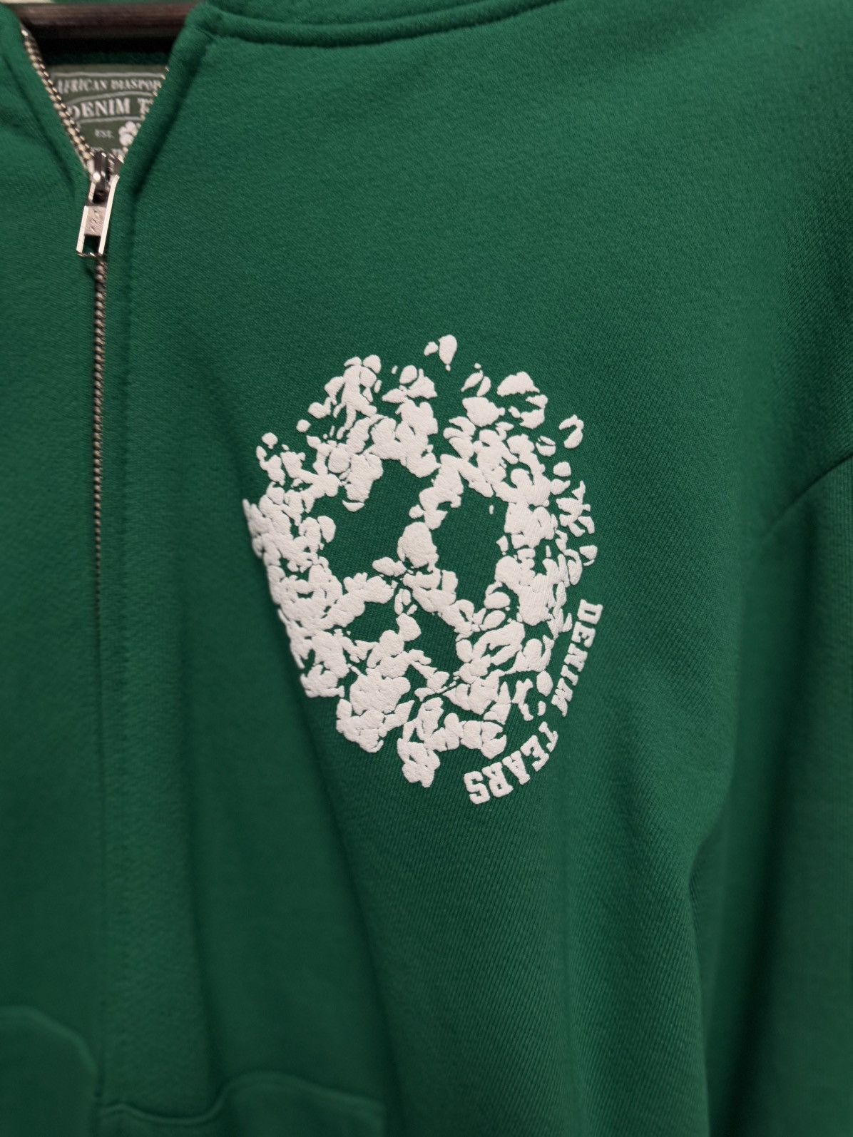DENIM TEARS Denim Tears Green Zip Up Hoodie Size XXL (NEW) Size US XXL / EU 58 / 5 - 5 Thumbnail