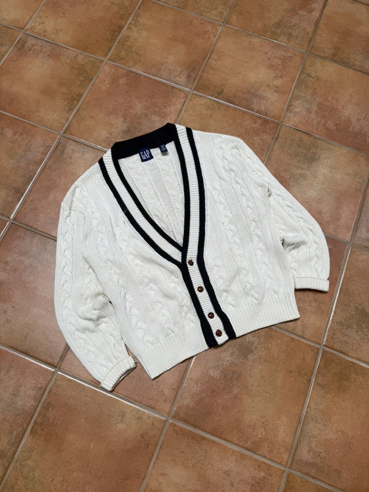 Gap Vintage GAP Cable Knit Cardigan Size US L / EU 52-54 / 3 - 2 Thumbnail