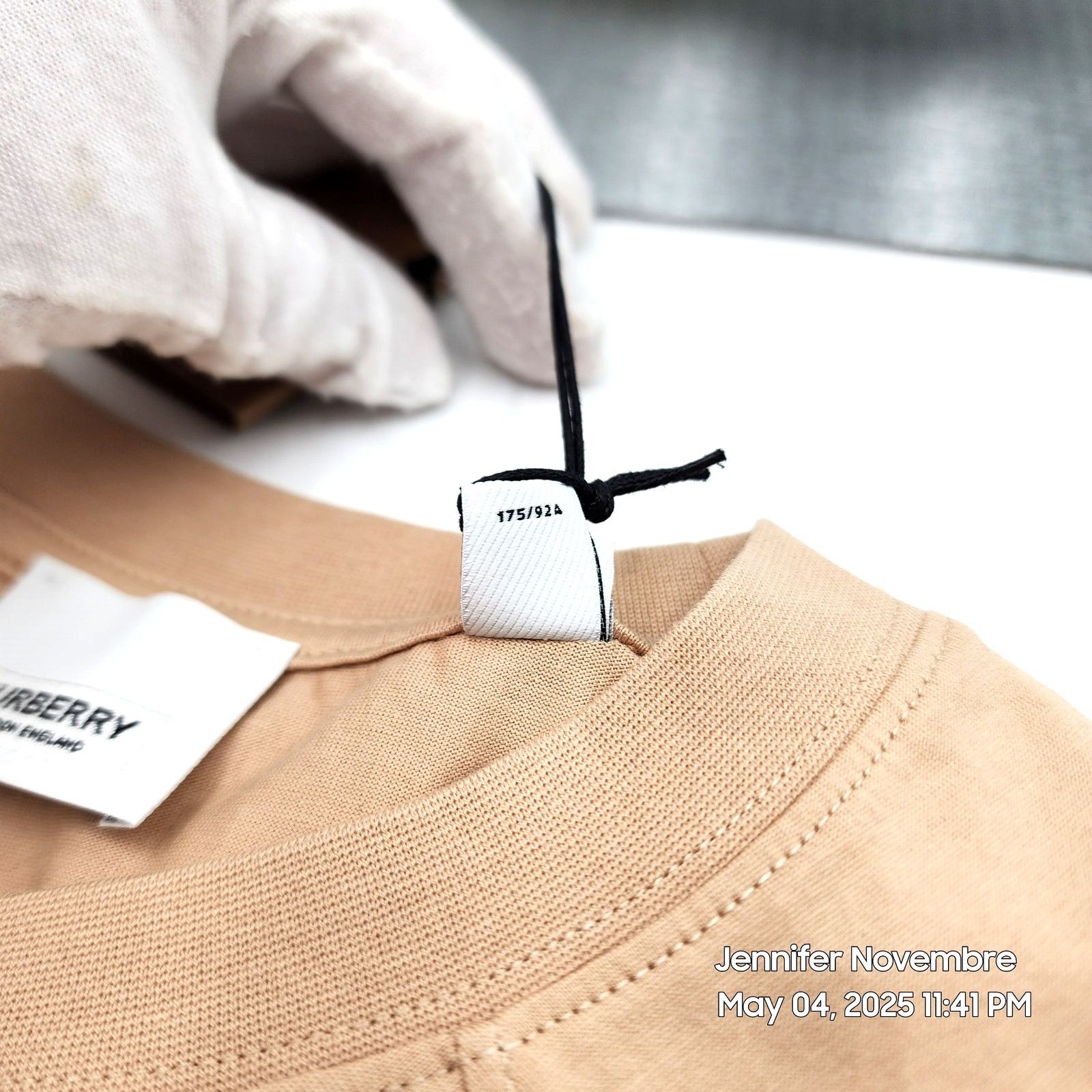 Burberry WOMEN'S BURBERRY SANTO LOGO T-SHIRT/SOFT FAWN/MEDIUM $480 Size M / US 6-8 / IT 42-44 - 15 Thumbnail