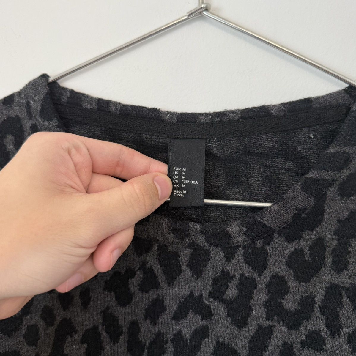 Vintage Vtg Black Leopard Print Knit Long Sleeve Shirt ERD Grunge Size US M / EU 48-50 / 2 - 4 Thumbnail