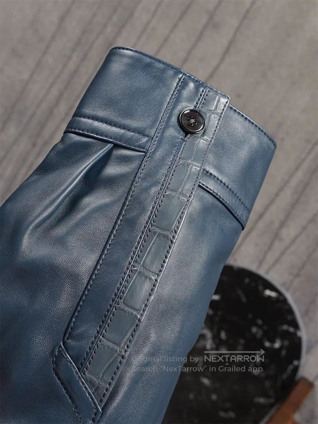 Hermes Hermes Men's Midnight Blue Leather Jacket. Size US M / EU 48-50 / 2 - 8 Thumbnail