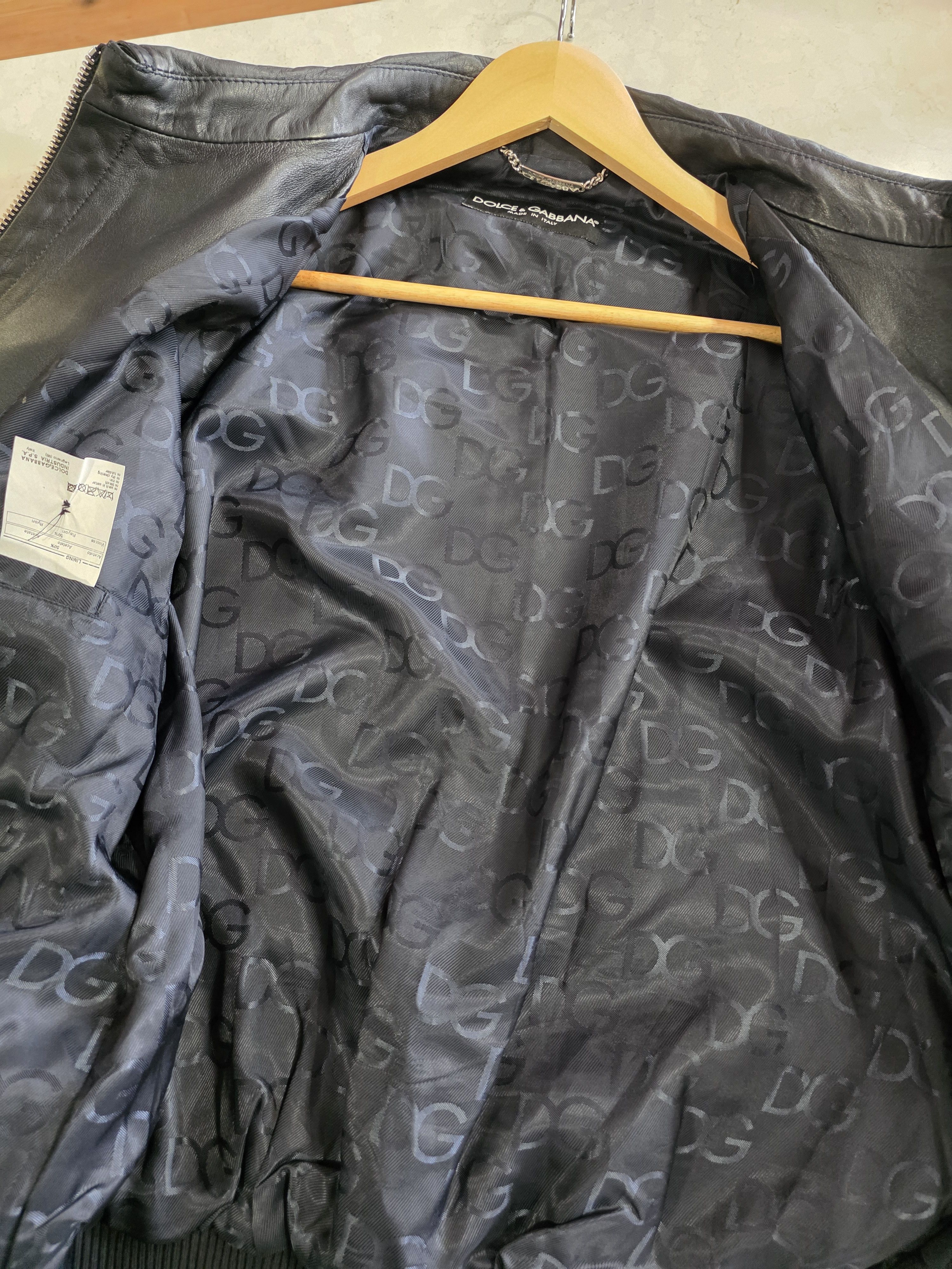 Dolce & Gabbana DOLCE & GABBANA LAMBSKIN Leather Jacket Size US XXL / EU 58 / 5 - 7 Thumbnail