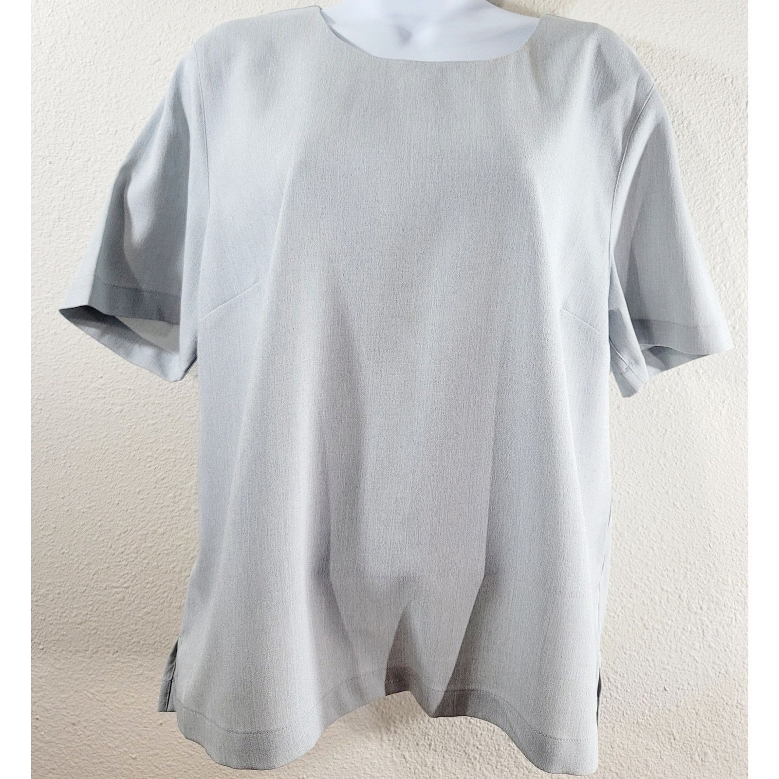 Other Draper's & Damon's Gray Round Neck Short Sleeve Top Large Size L / US 10 / IT 46 - 1 Thumbnail