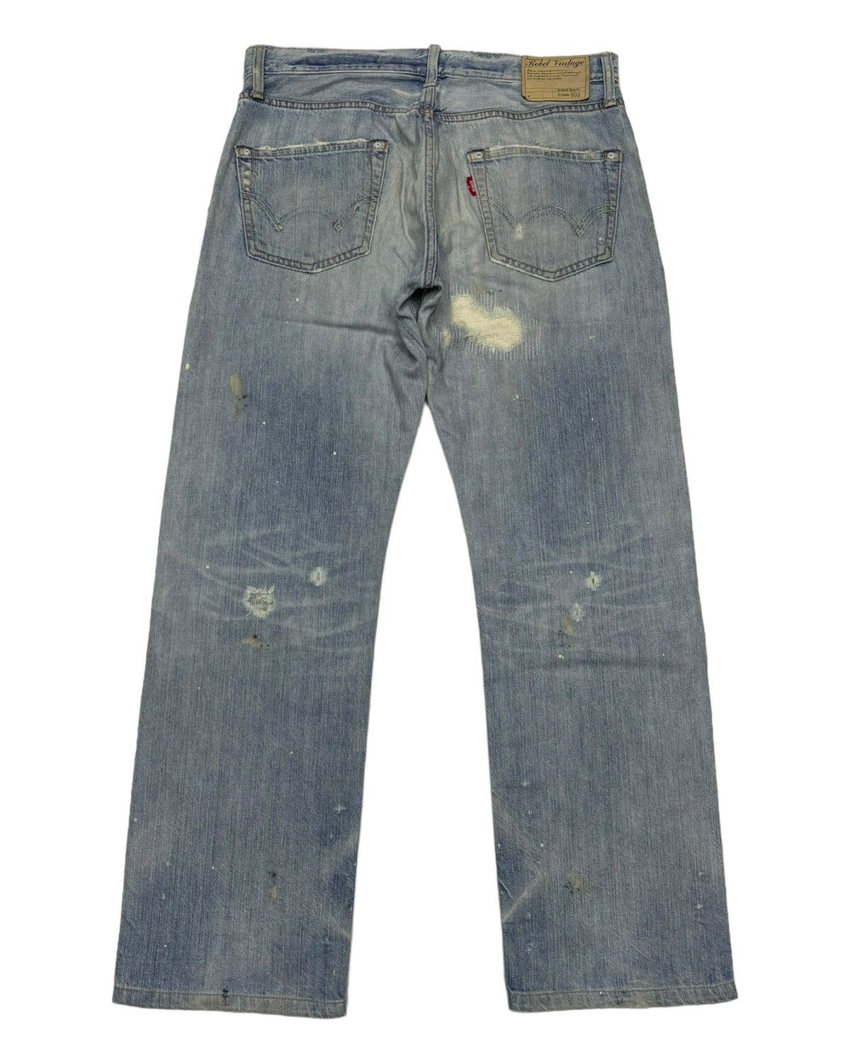 Edwin EDWIN 503 REBEL VINTAGE PATCHWORK DISTRESSED DENIM JEANS Size US 32 / EU 48 - 2 Thumbnail