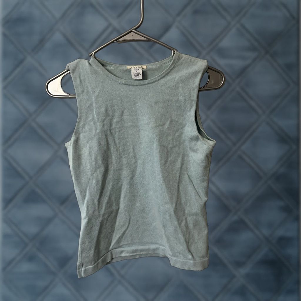 Gap Gap Tank Women Top Size Small Blue Solid Sleeveless Crew Neck Blouse Casual Size S / US 4 / IT 40 - 1 Thumbnail