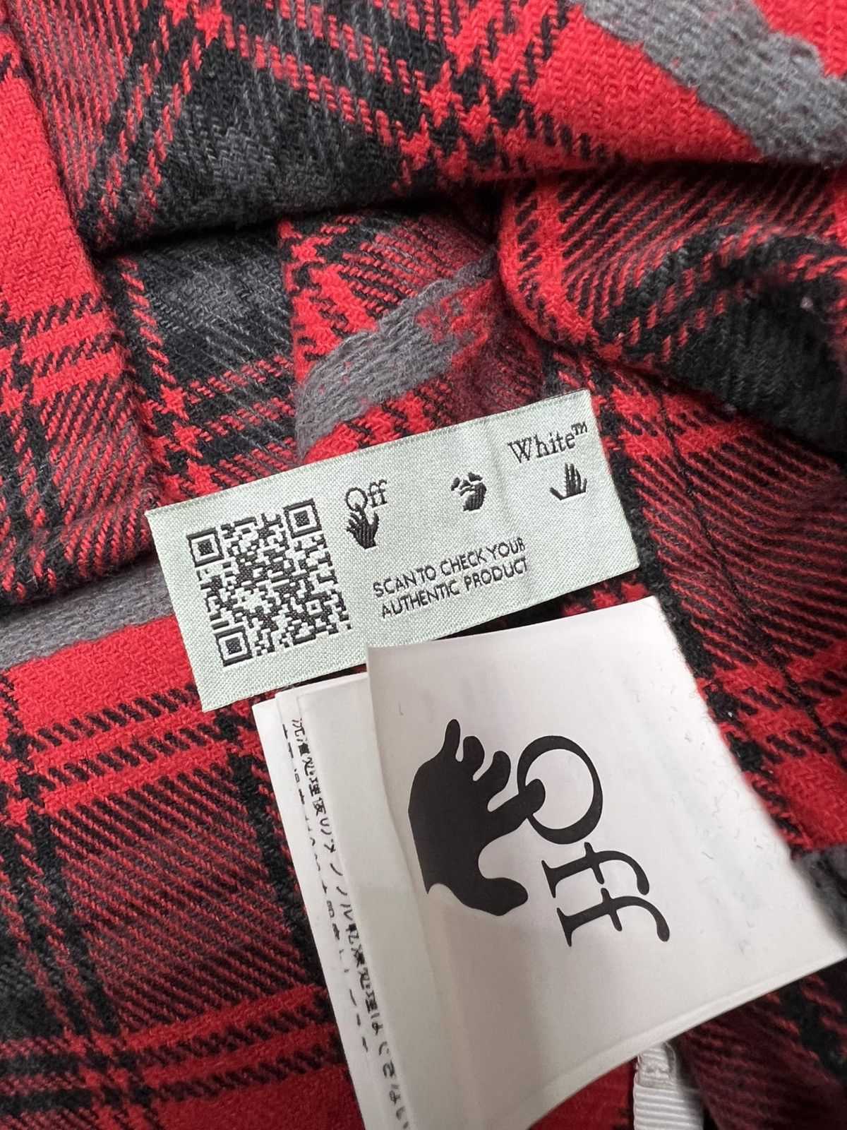Off-White Off-White Stencil Flannel Check Shirt Size Large Size US L / EU 52-54 / 3 - 6 Thumbnail