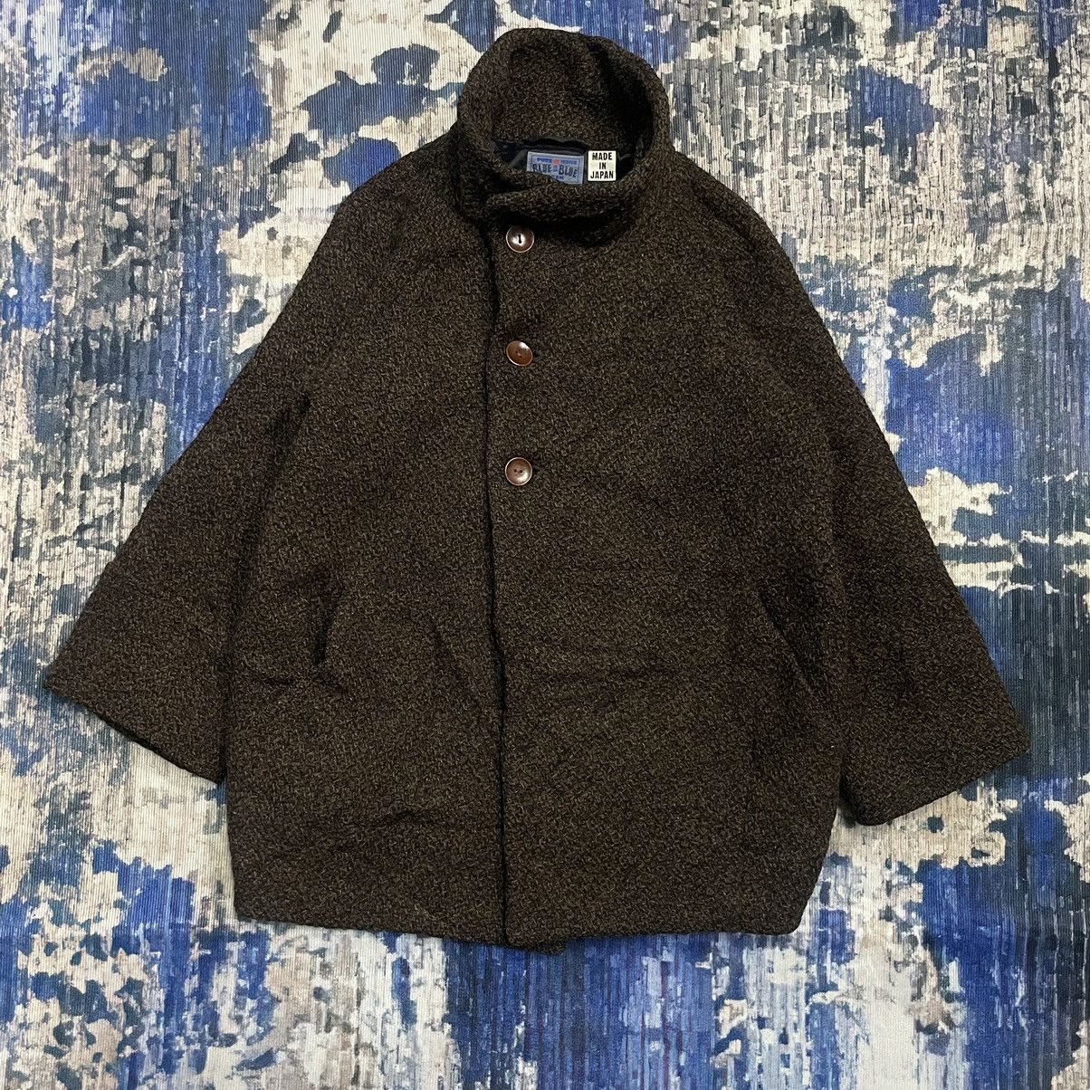 Blue Blue Japan 🇯🇵 Archive Blue Blue Japan Wool High Neck Coat Button Jacket Size US M / EU 48-50 / 2 - 6 Thumbnail