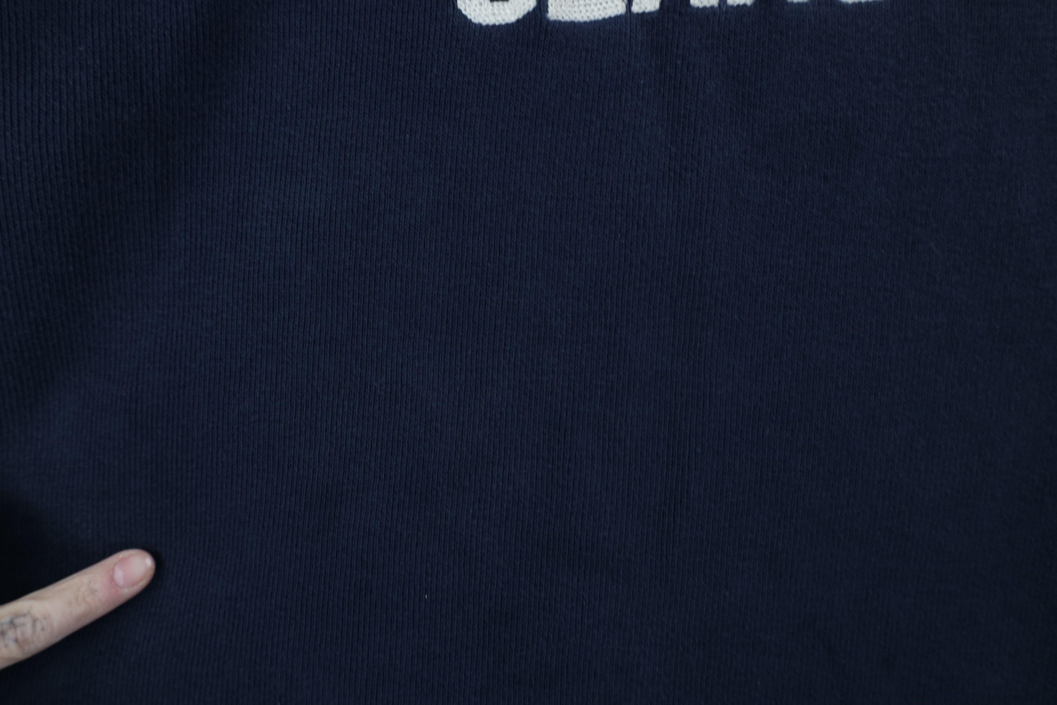 Tommy Hilfiger × Vintage Vintage 90s Tommy Hilfiger Knit Chain Stitch T-Shirt Blue Size US XXL / EU 58 / 5 - 6 Thumbnail