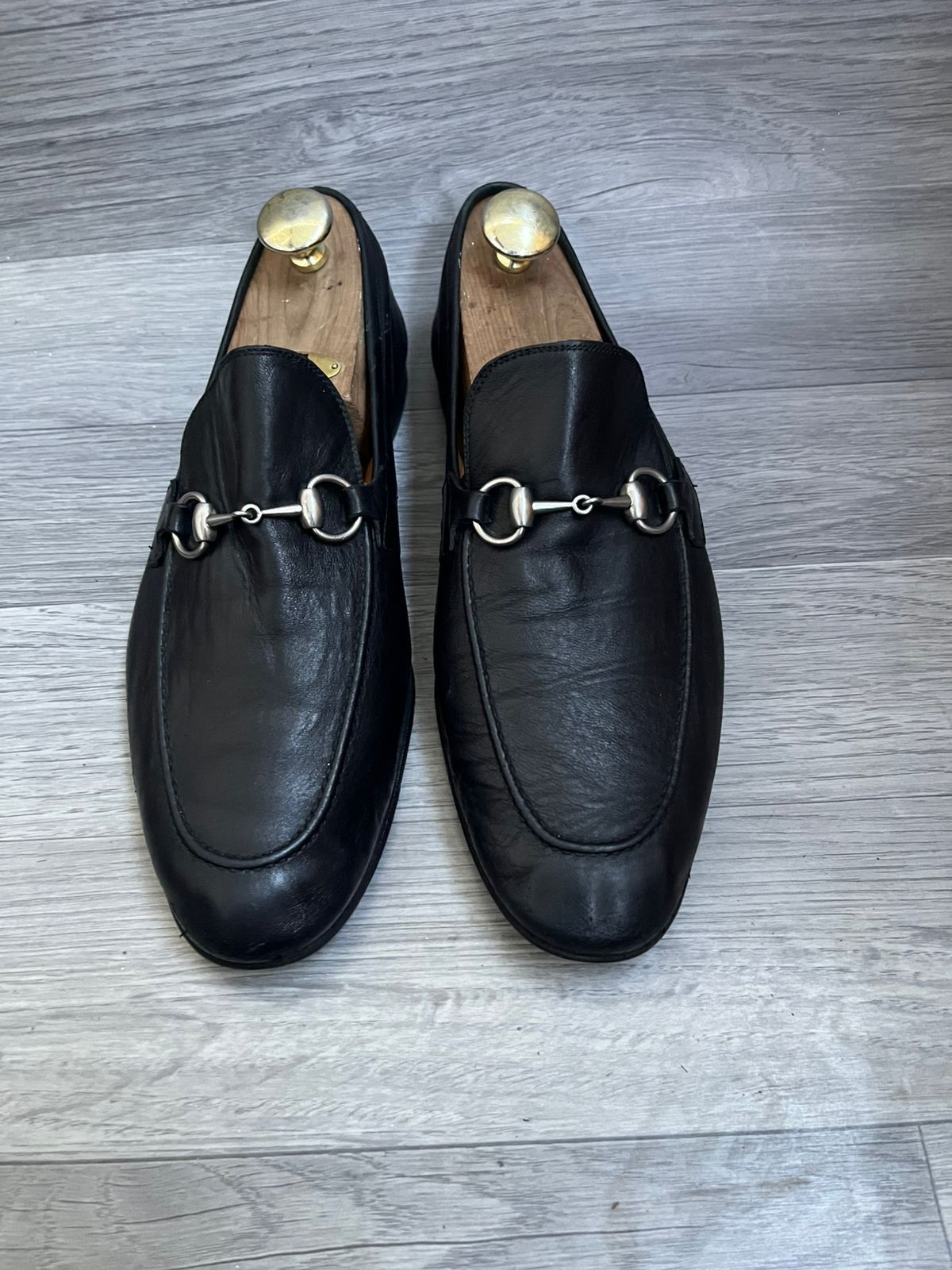 Gucci Gucci Horsebit Jordan Black Leather Loafers UK 9 Size US 10 / EU 43 - 12 Thumbnail
