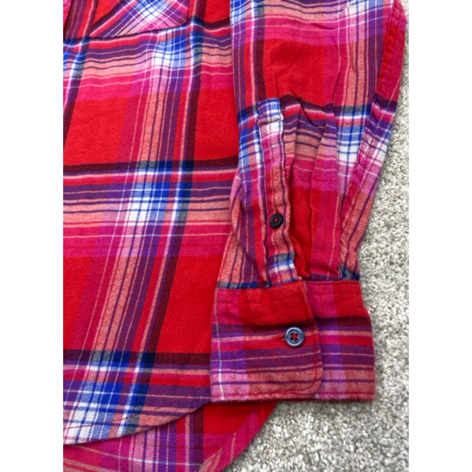 Orvis Orvis Shirt Women's M Plaid Long Sleeve Button-Up Multicolor Flannel Cotton Polyester Spandex Pockets 5963 Size M / US 6-8 / IT 42-44 - 3 Thumbnail