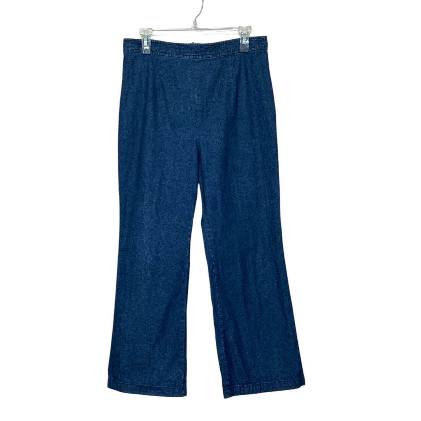 Free People Free People blue flat front wide legs jeans size 10 Size 32" / US 10 / IT 46 - 1 Thumbnail