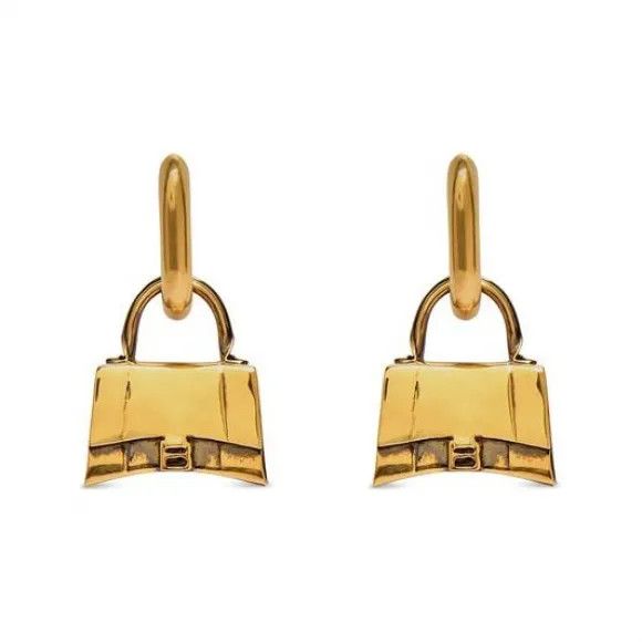 Balenciaga o1bcso1str1024 Size: OS / Bag Earrings in Gold Size ONE SIZE - 1 Thumbnail