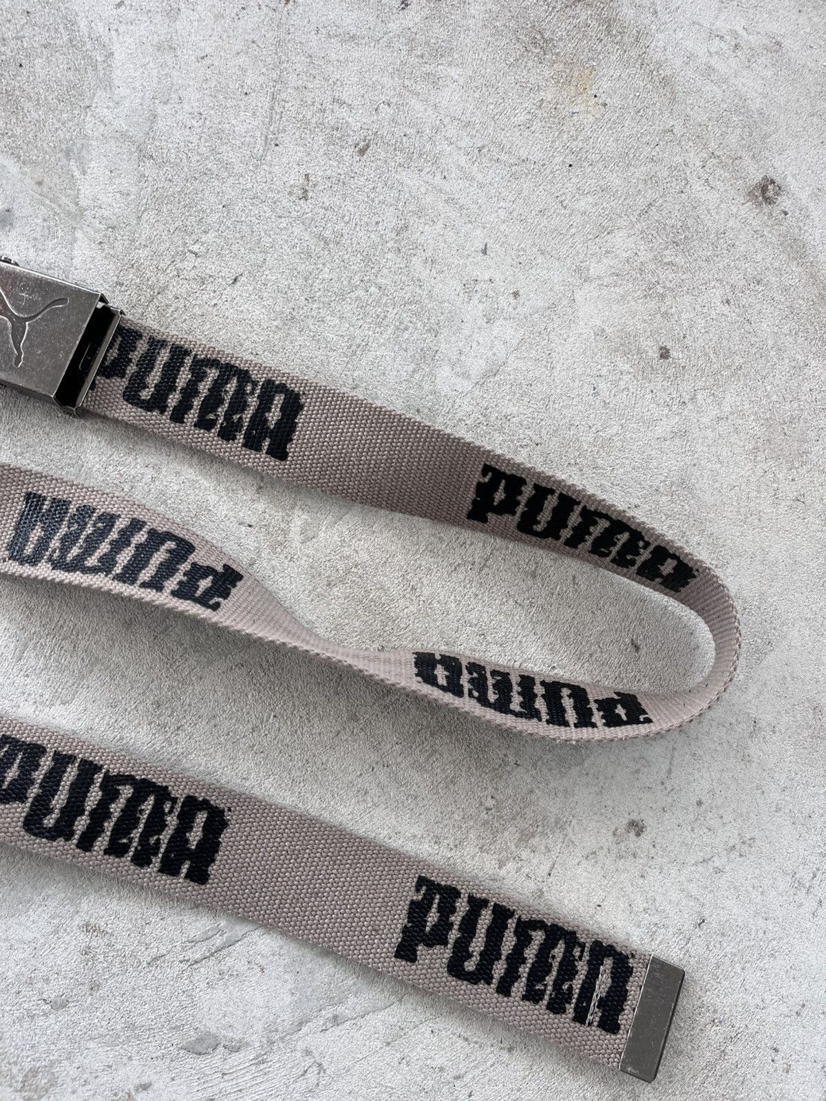Puma × Vintage Vintage Puma Belt Monogram Logo Grey Y2K rare Evisu style Size ONE SIZE - 4 Thumbnail