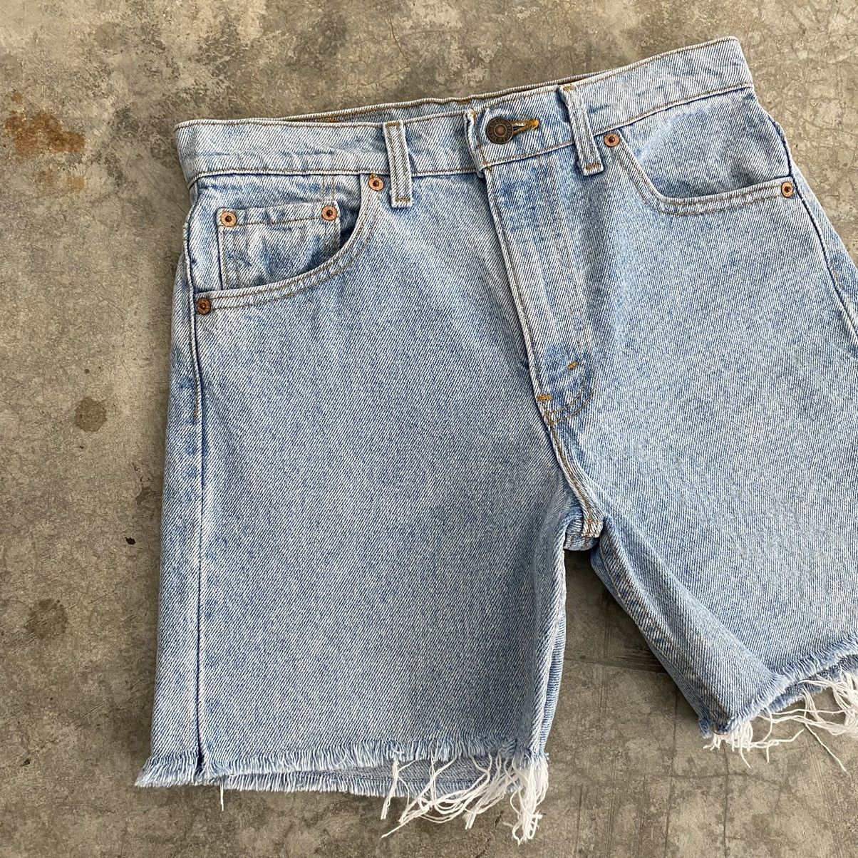 Levi's Vintage 1991 Levis 505 Light Blue Denim Shorts Jorts Cut Off Size US 29 - 4 Thumbnail