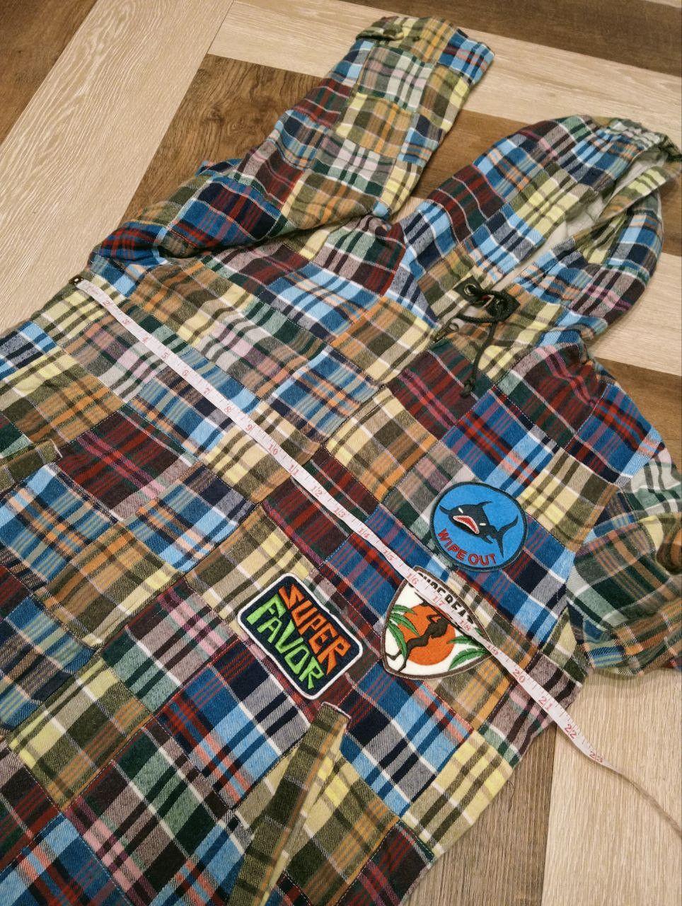 Japanese Brand K. MAYERS JAPAN PATCHWORK HOODIE JACKET Size US M / EU 48-50 / 2 - 10 Thumbnail