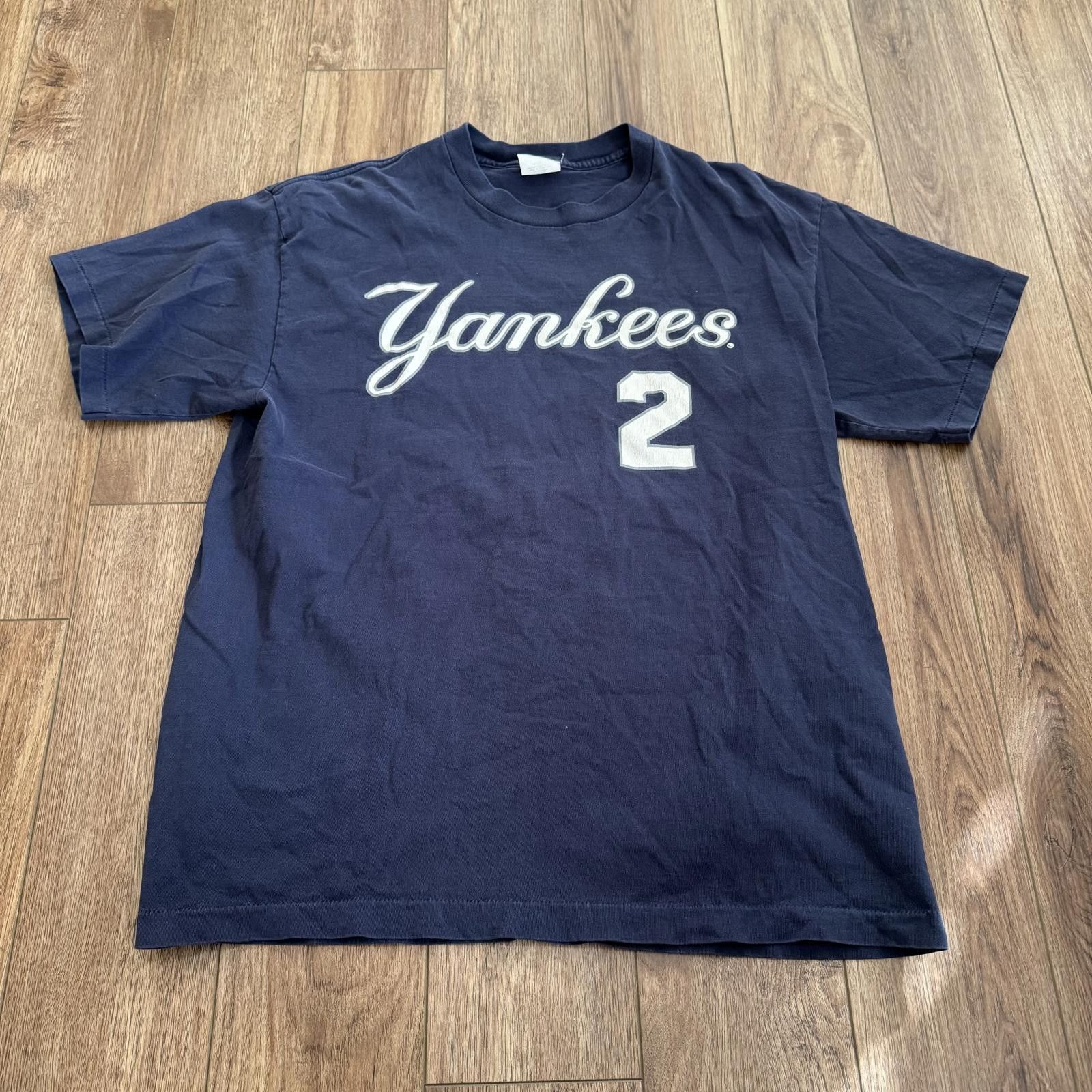 Majestic Vintage 90s Derek Jeter New York Yankees Majestic Shirt Size US XL / EU 56 / 4 - 1 Thumbnail