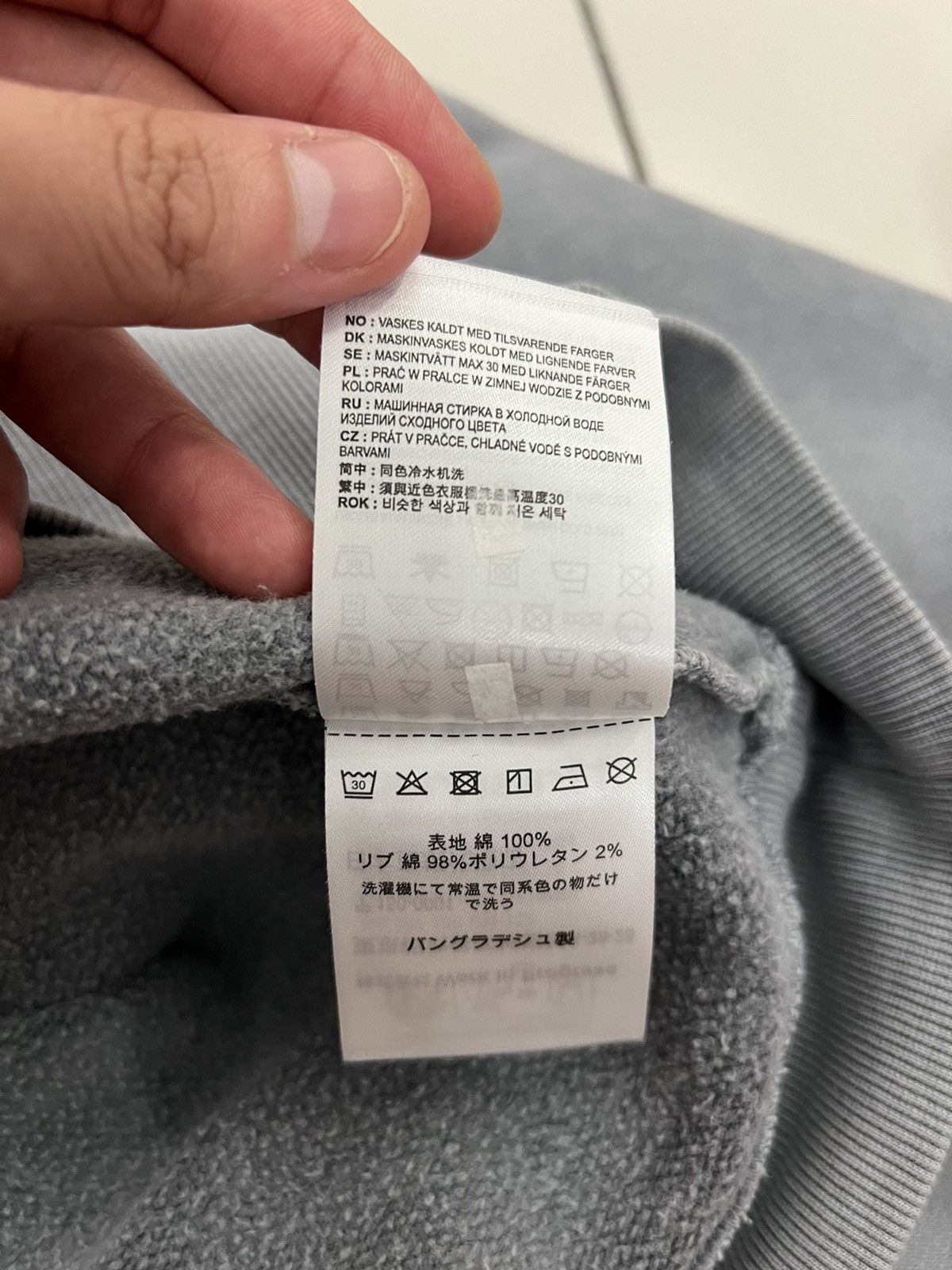 Carhartt Wip Carhartt WIP Vista Dyed Logo Grey Sweatshirt Size US XXL / EU 58 / 5 - 8 Thumbnail