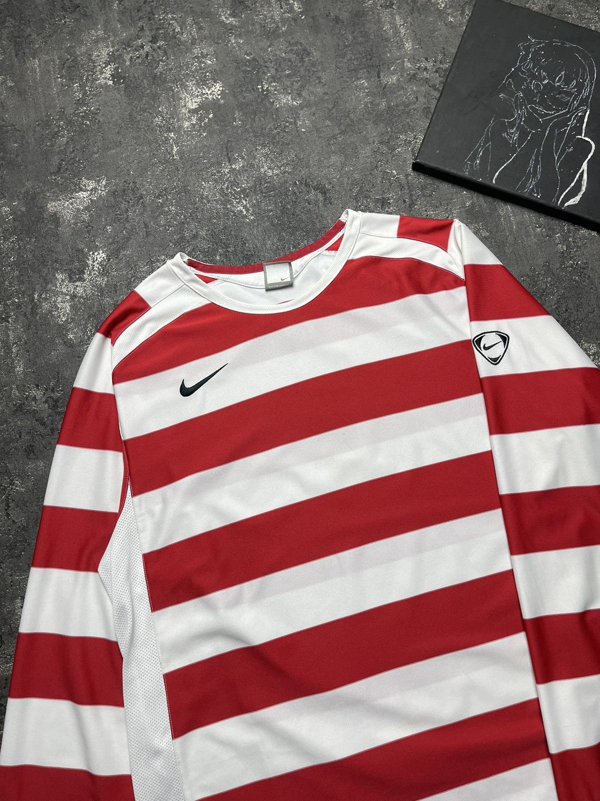 Nike × Vintage Vintage Nike Striped Jersey 90s Size US L / EU 52-54 / 3 - 3 Thumbnail
