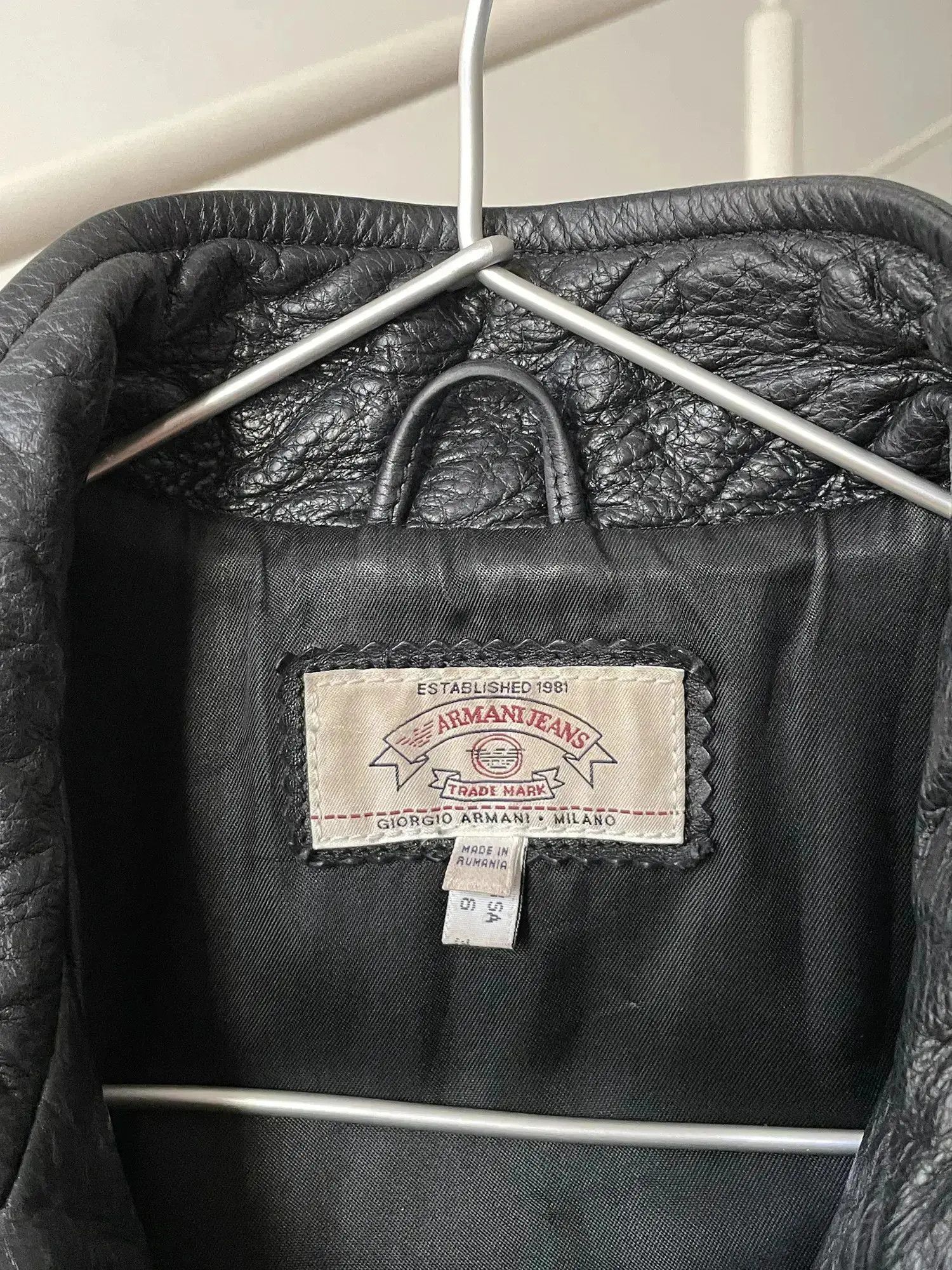 Armani ARMANI Coat Leather Jacket Trench 90s Sport Black E1039 Size M / US 6-8 / IT 42-44 - 7 Thumbnail