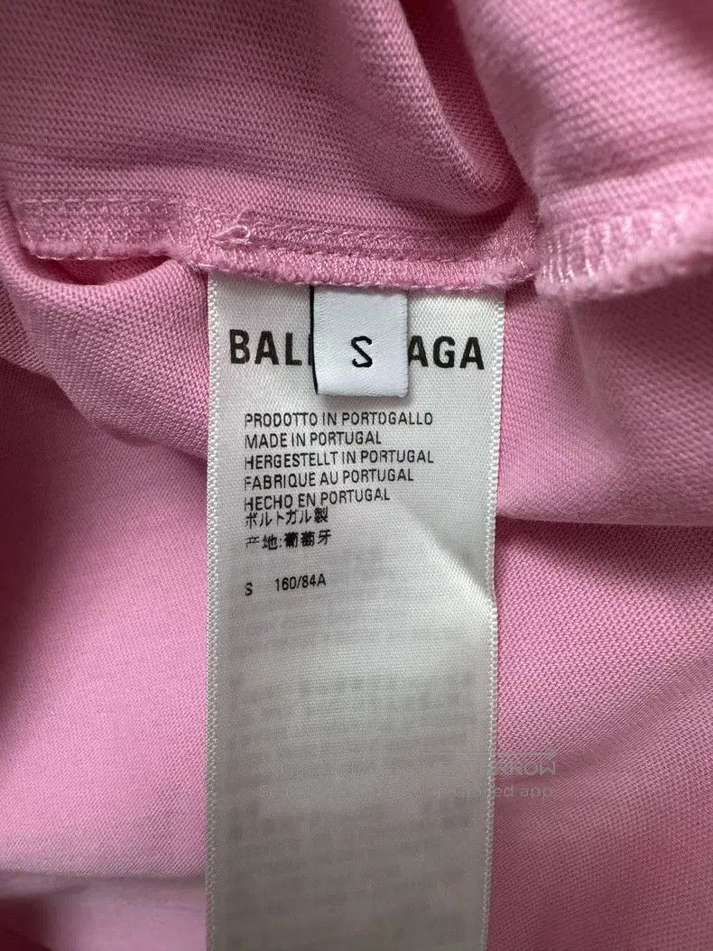 Balenciaga Balenciaga Pink Vintage Embroidered Logo Short Sleeve Size US S / EU 44-46 / 1 - 4 Thumbnail