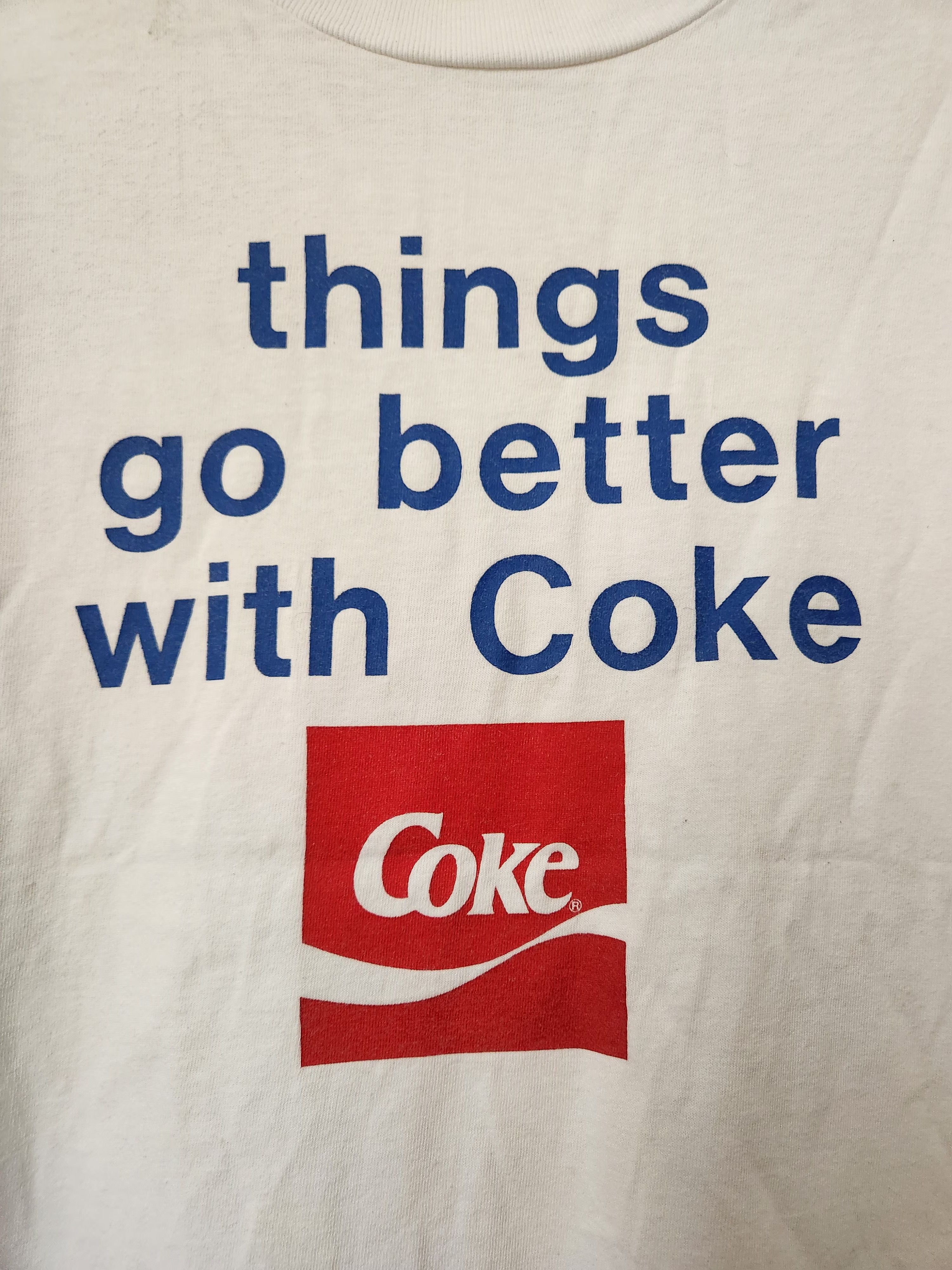 Vintage Vintage Coca Cola White Tee Size US M / EU 48-50 / 2 - 3 Thumbnail