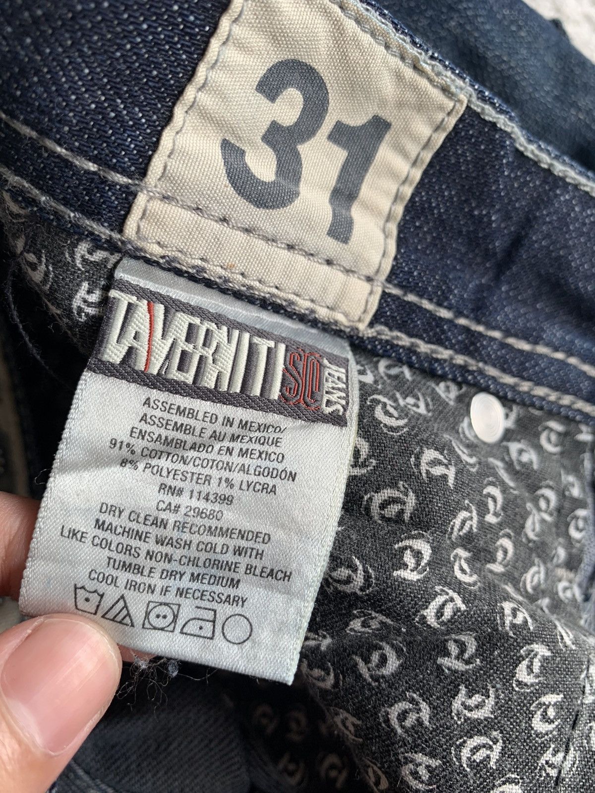 If Six Was Nine × Japanese Brand × Jean FLARE JEANS Taverniti so Jeans Punk Style Denim☠️🎌 Size US 33 - 17 Thumbnail