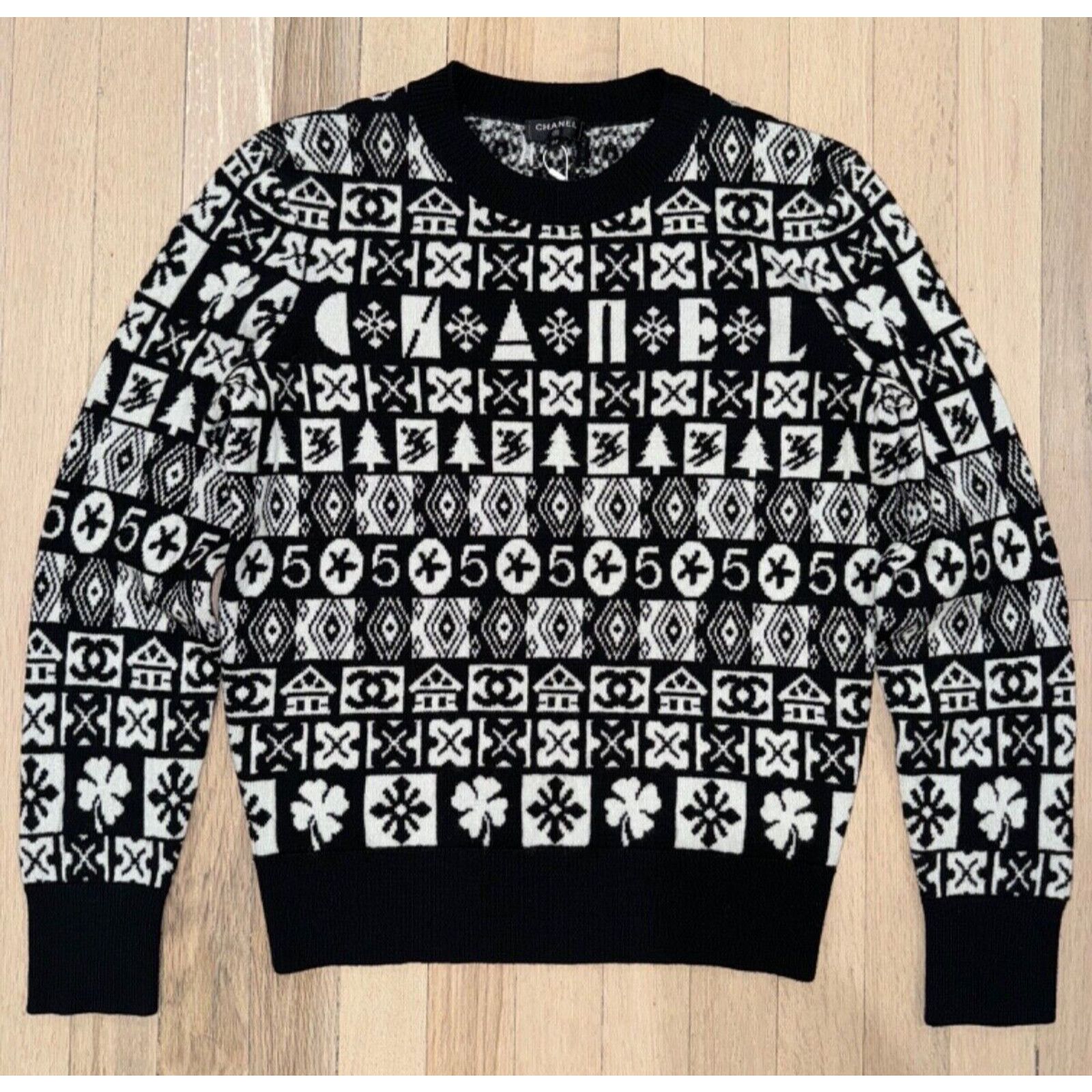 Chanel Chanel 19B Coco Neige Ski Black White CC Long Sleeve Size XS / US 0-2 / IT 36-38 - 3 Thumbnail