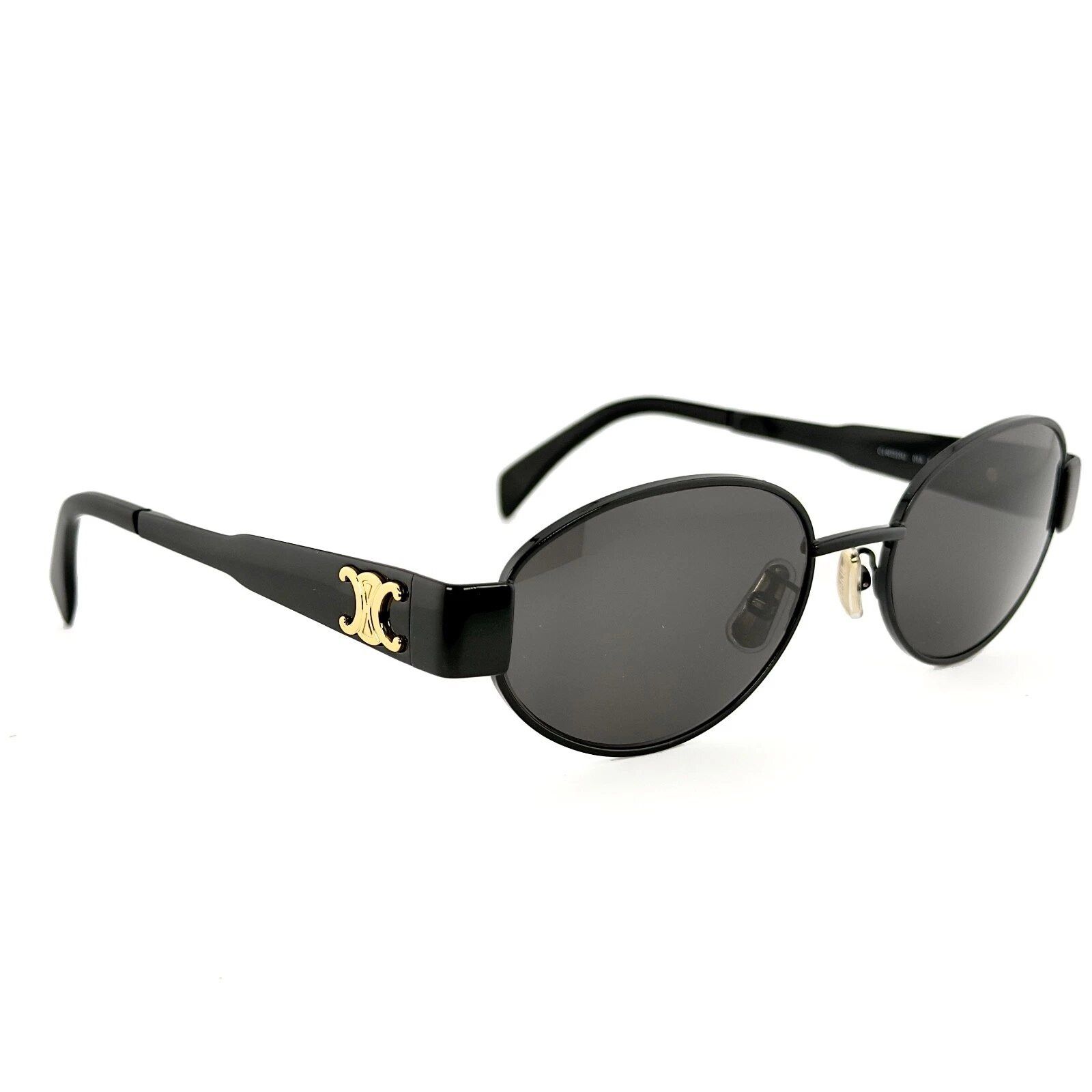 Celine CELINE CL40235U 40235 METAL TRIOMPHE Black Sunglasses 01A Size ONE SIZE - 6 Thumbnail