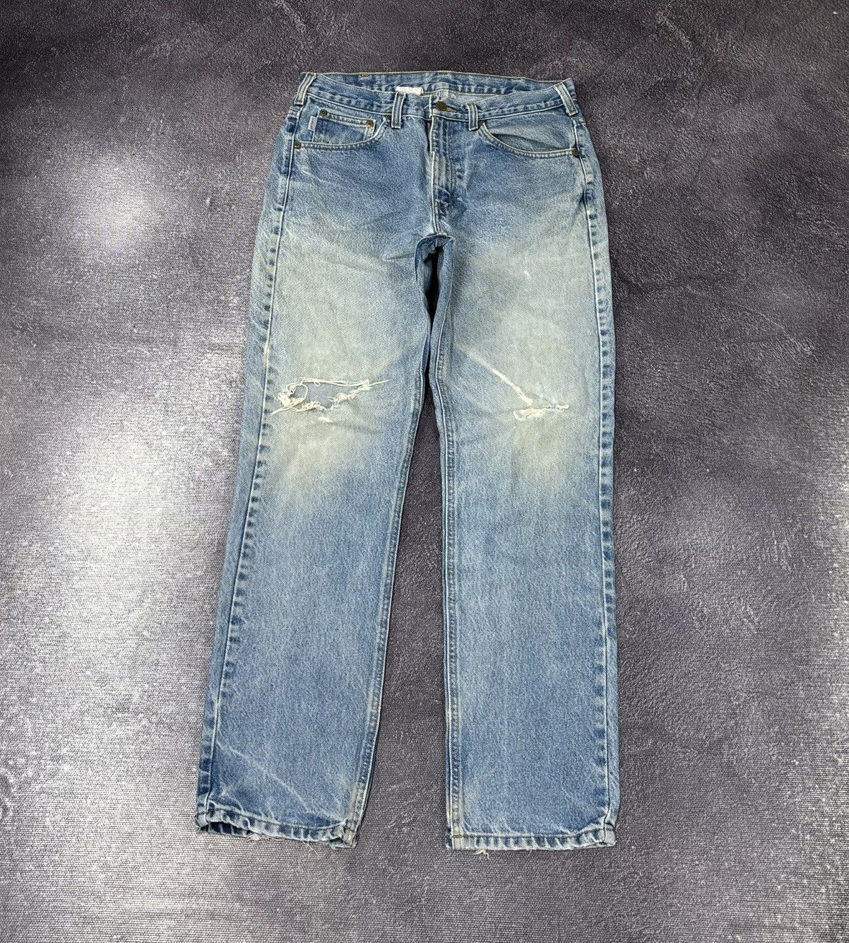 Carhartt Vintage Carhartt USA Faded Washed Blue Hype Denim Jeans Size US 32 / EU 48 - 2 Thumbnail