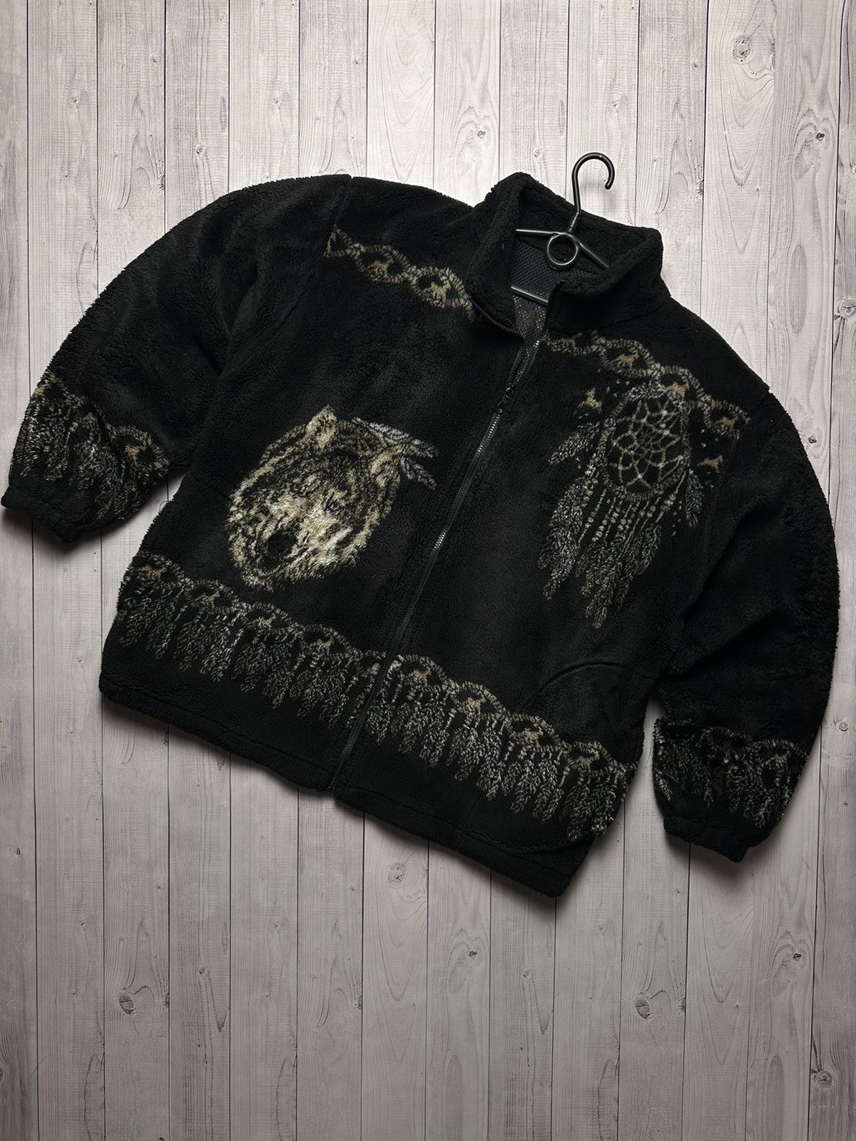 Vintage Vintage Fleece jacket wolf size M coat big logo rare UK Size US M / EU 48-50 / 2 - 3 Thumbnail