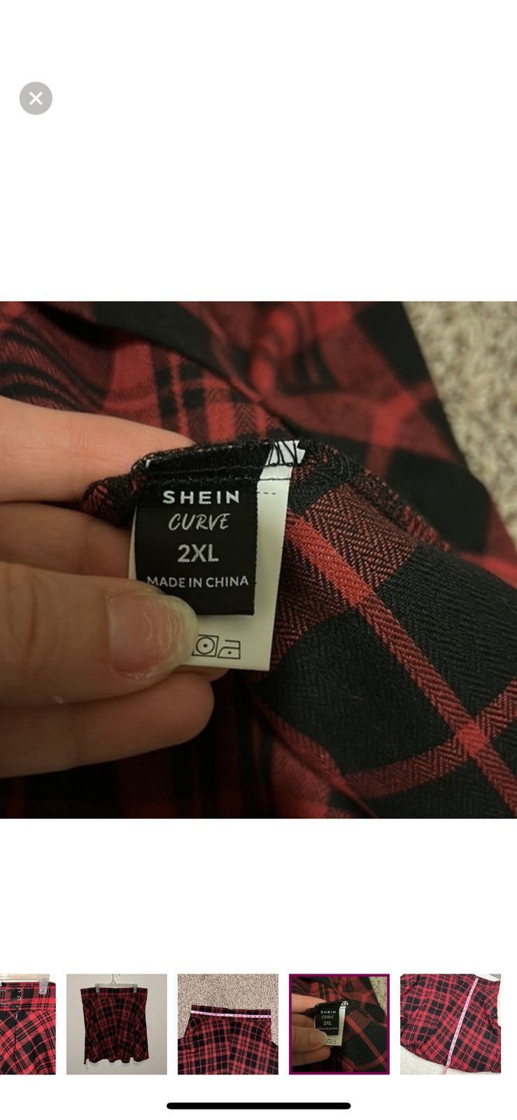 Shein Shein 2X corset style plaid skirt Size 40" / US 18 - 6 Thumbnail