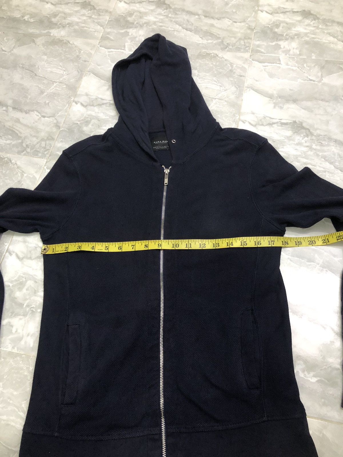 Zara Zara Man Basic Navy Zip Hoodie Basic Collection Size US M / EU 48-50 / 2 - 14 Thumbnail