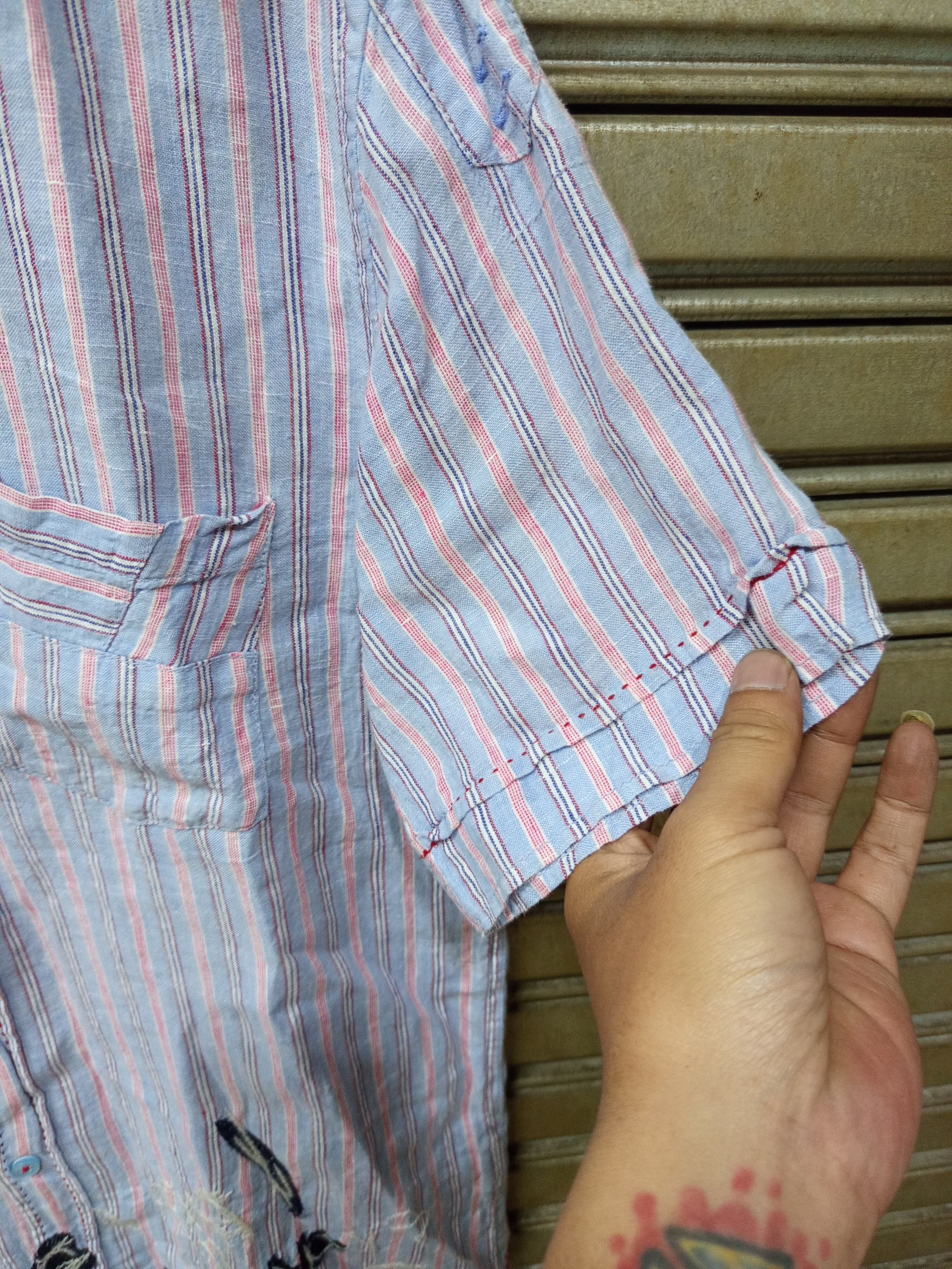 Desigual Desigual Striped Linen Shirt Size US M / EU 48-50 / 2 - 11 Thumbnail