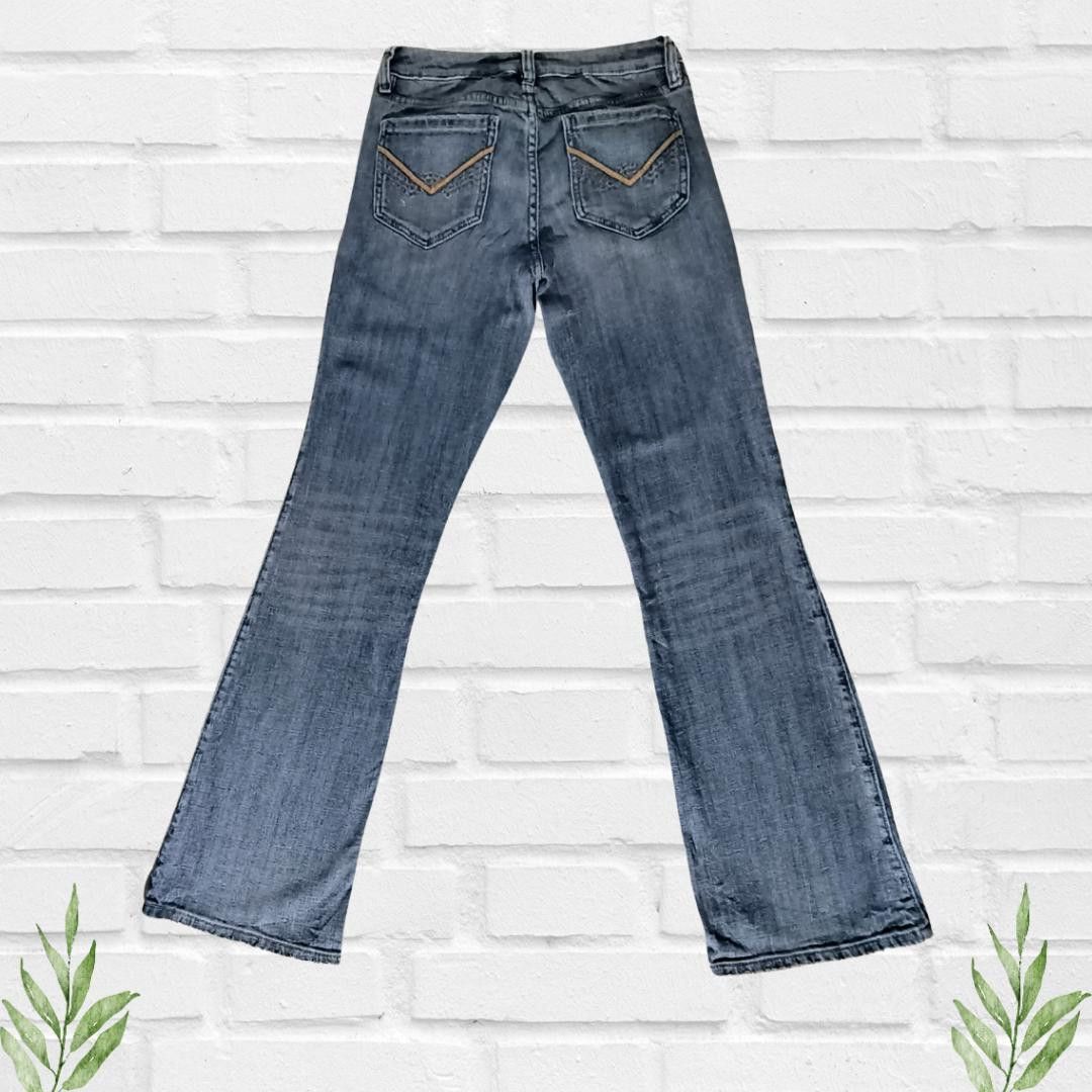 Designer IDYLLWIND Women's Boot Cut Flared Blue Denim Size 4 Size 27" / US 4 / IT 40 - 3 Thumbnail
