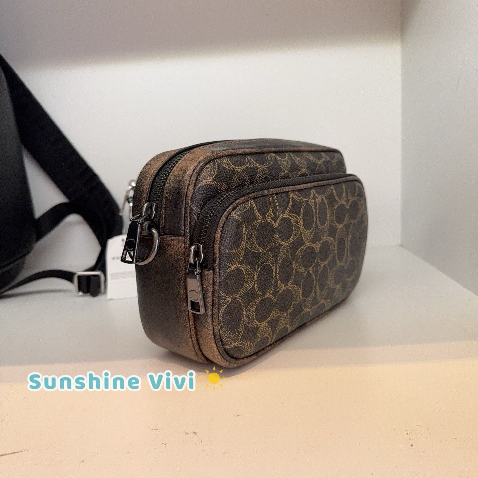 Coach NWT Coach Finlay Crossbody Bag In Loved Gunmetal/Brown cea89 Size ONE SIZE - 2 Thumbnail