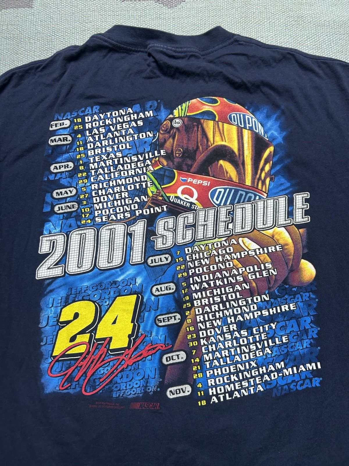 Vintage Vtg graphic t shirt 2001 Winston cup nascar Jeff Gordon XL Size US XL / EU 56 / 4 - 5 Thumbnail